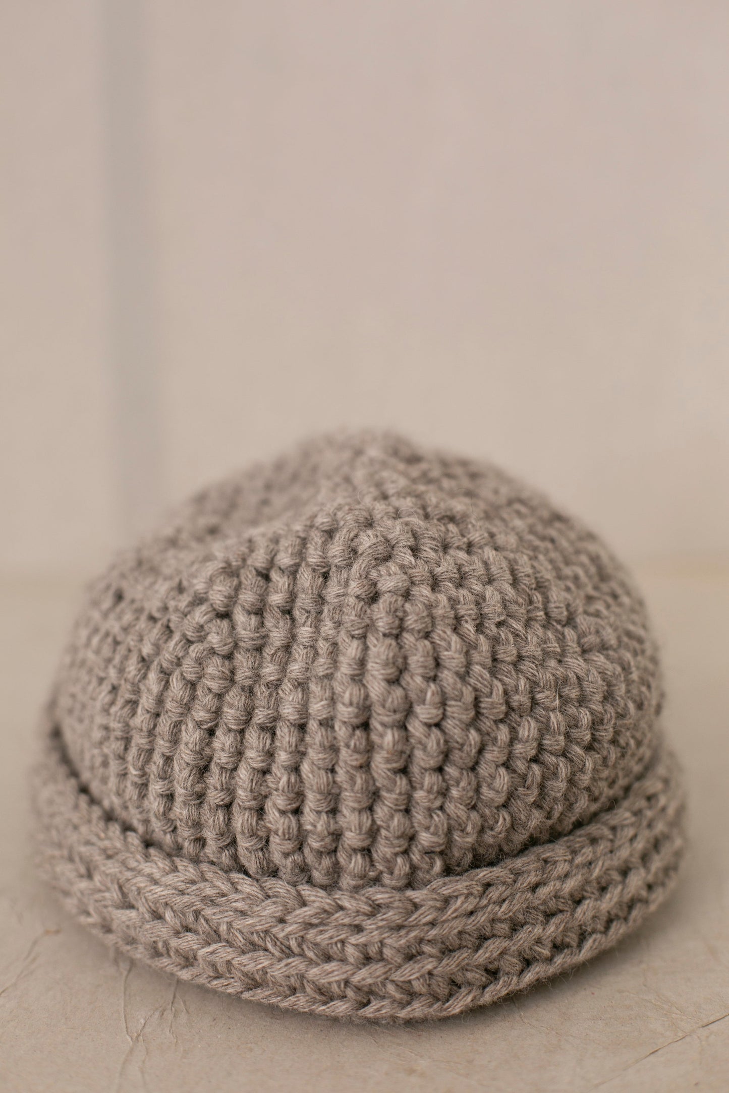 Beanie#7 - Natural Grey Yak Wool