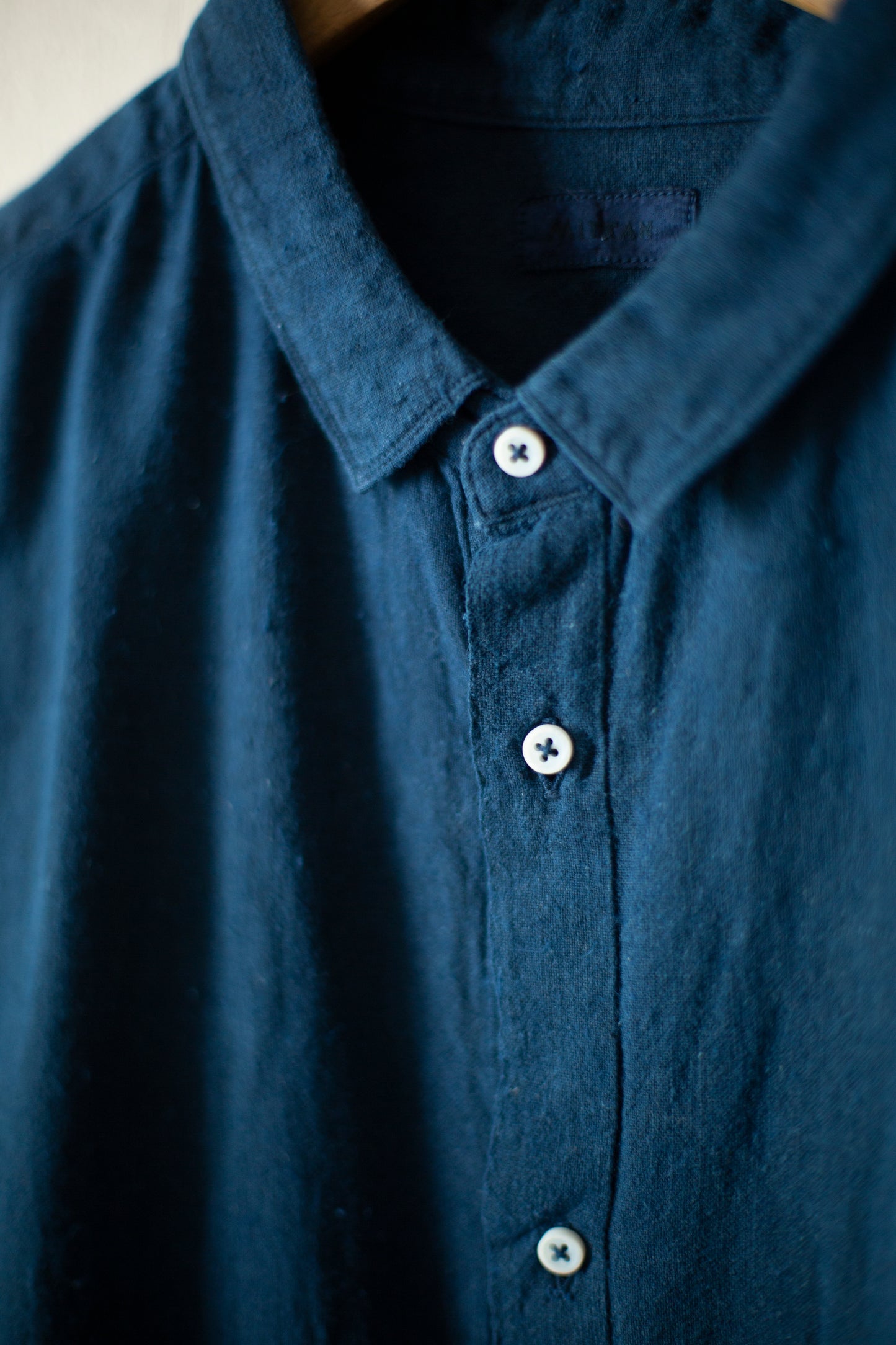 ASH x INDIGO DYE SHIRT by MITTAN IN HANDWOVEN KHADI COTTON