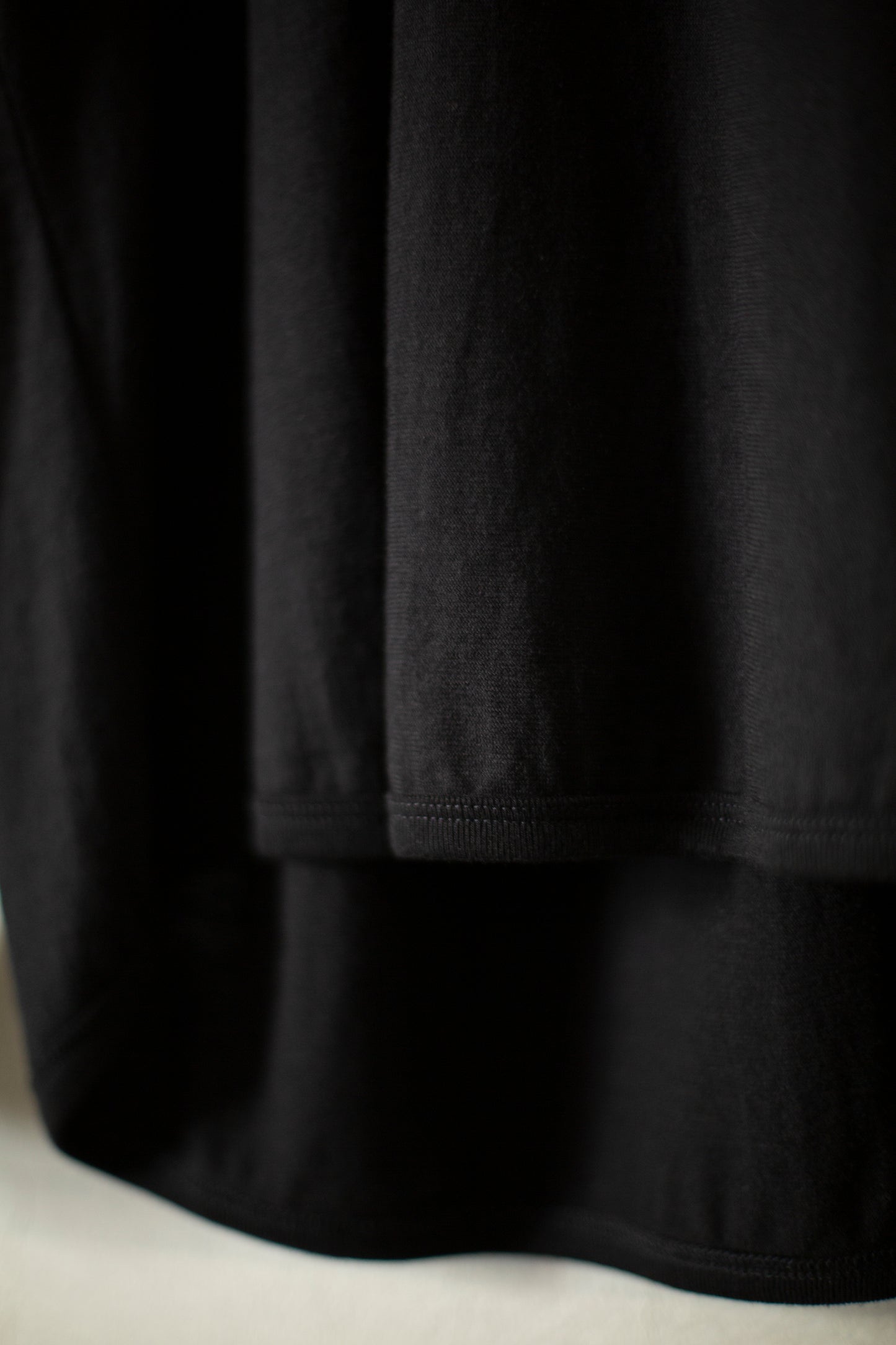 Tee#68 - Black Cotton / Cashmere Jersey