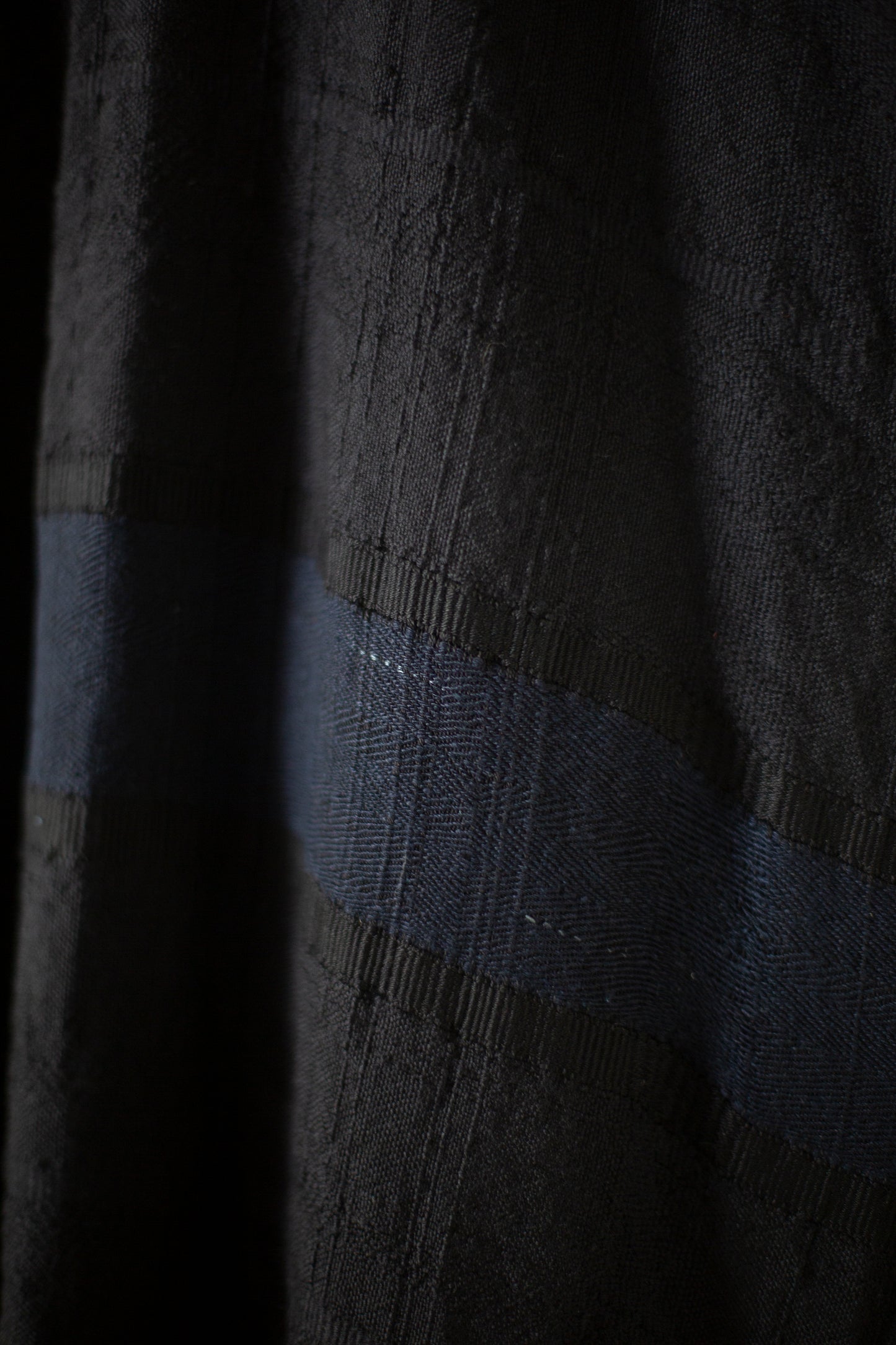 ROSE XI - a black sleeveless kimono