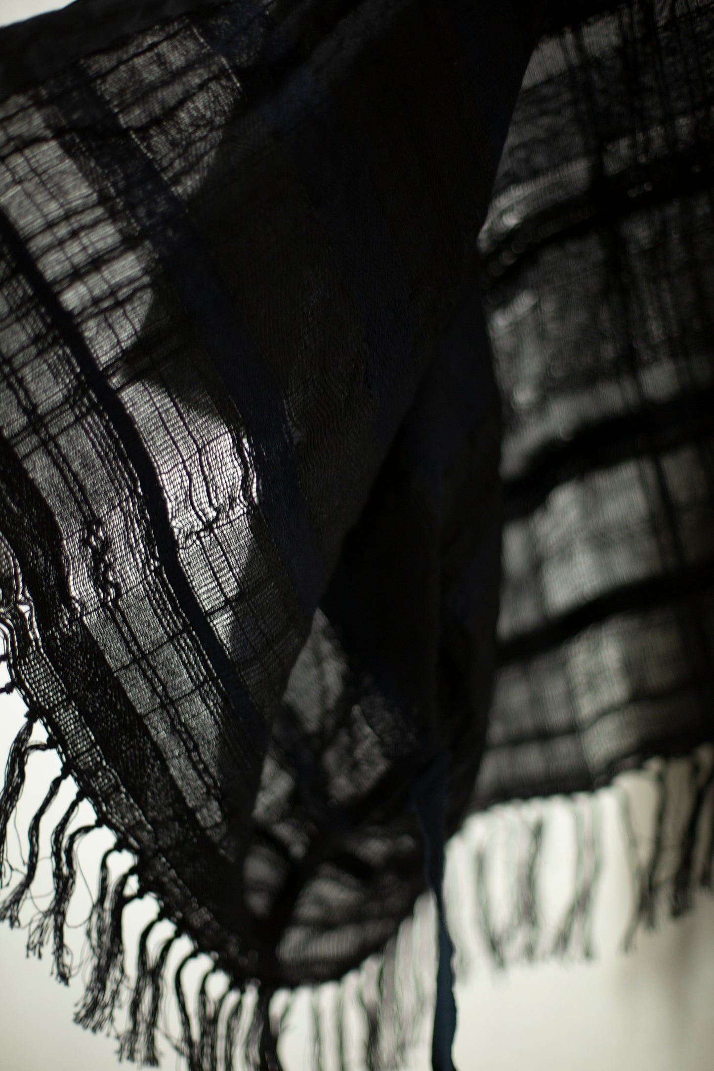 ROSE XIII - a black cropped kimono vest
