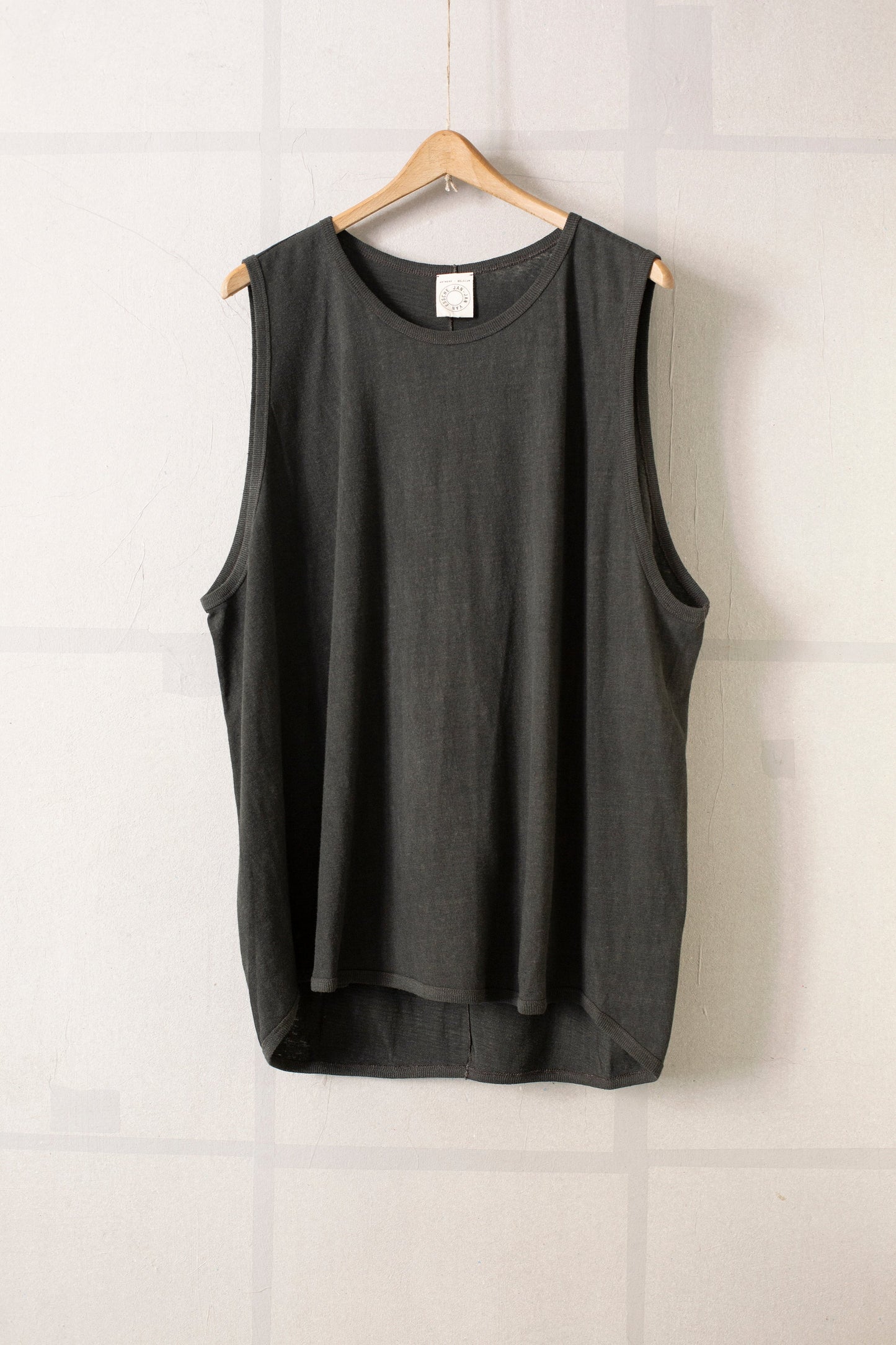 TANK TOP#16 - DARK SUMI HEMP COTTON JERSEY