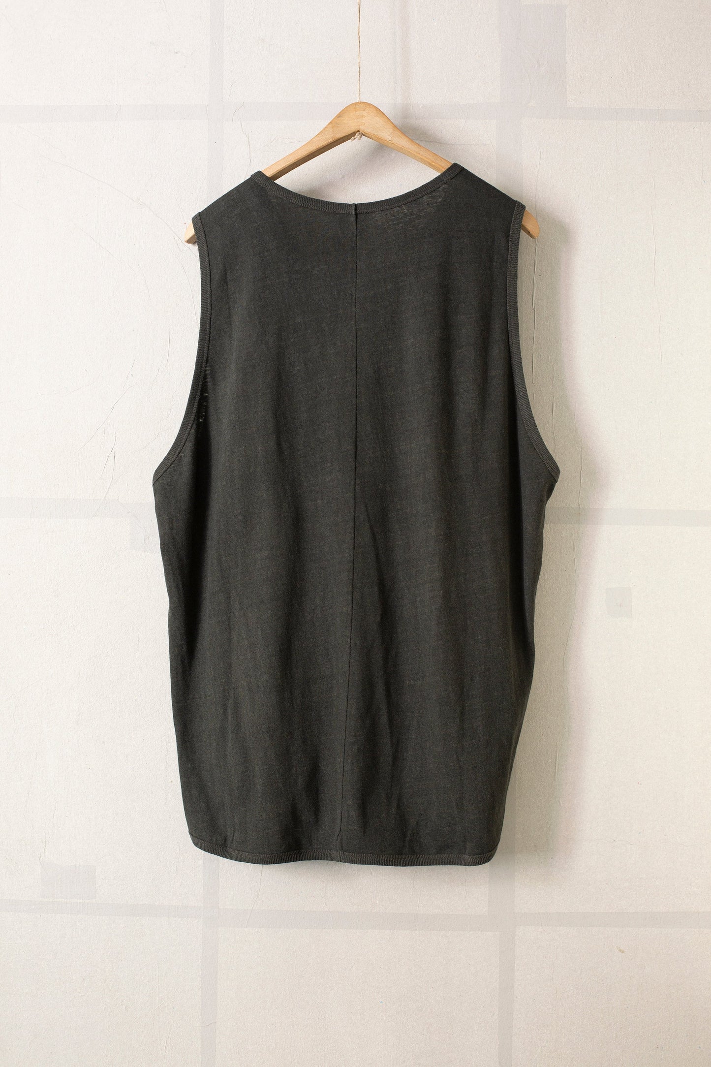 TANK TOP#16 - DARK SUMI HEMP COTTON JERSEY