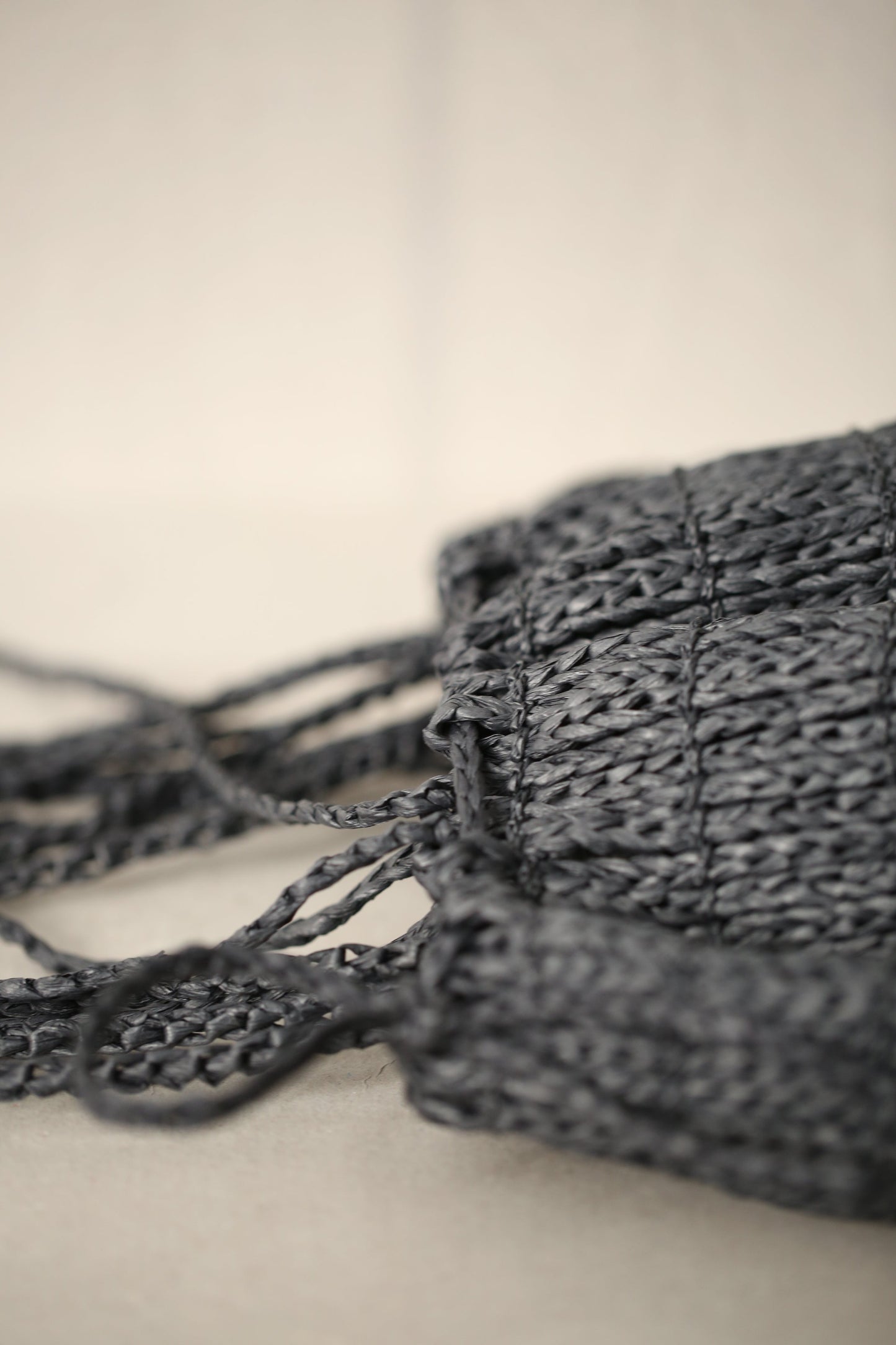 Jomon Knitted Bag In Navy Washi Fiber