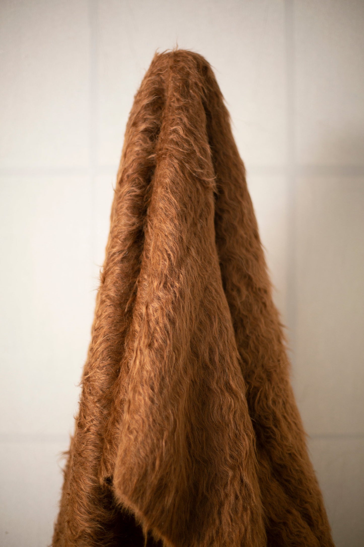 Vintage Natural Brown Siirt Handwoven Wool Carpet