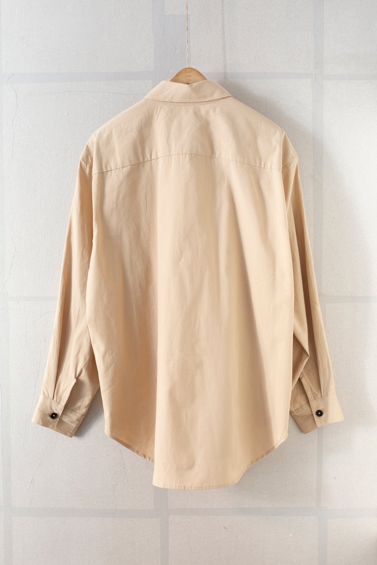 Big Shirt II In Natural Paper/cotton Broadcloth