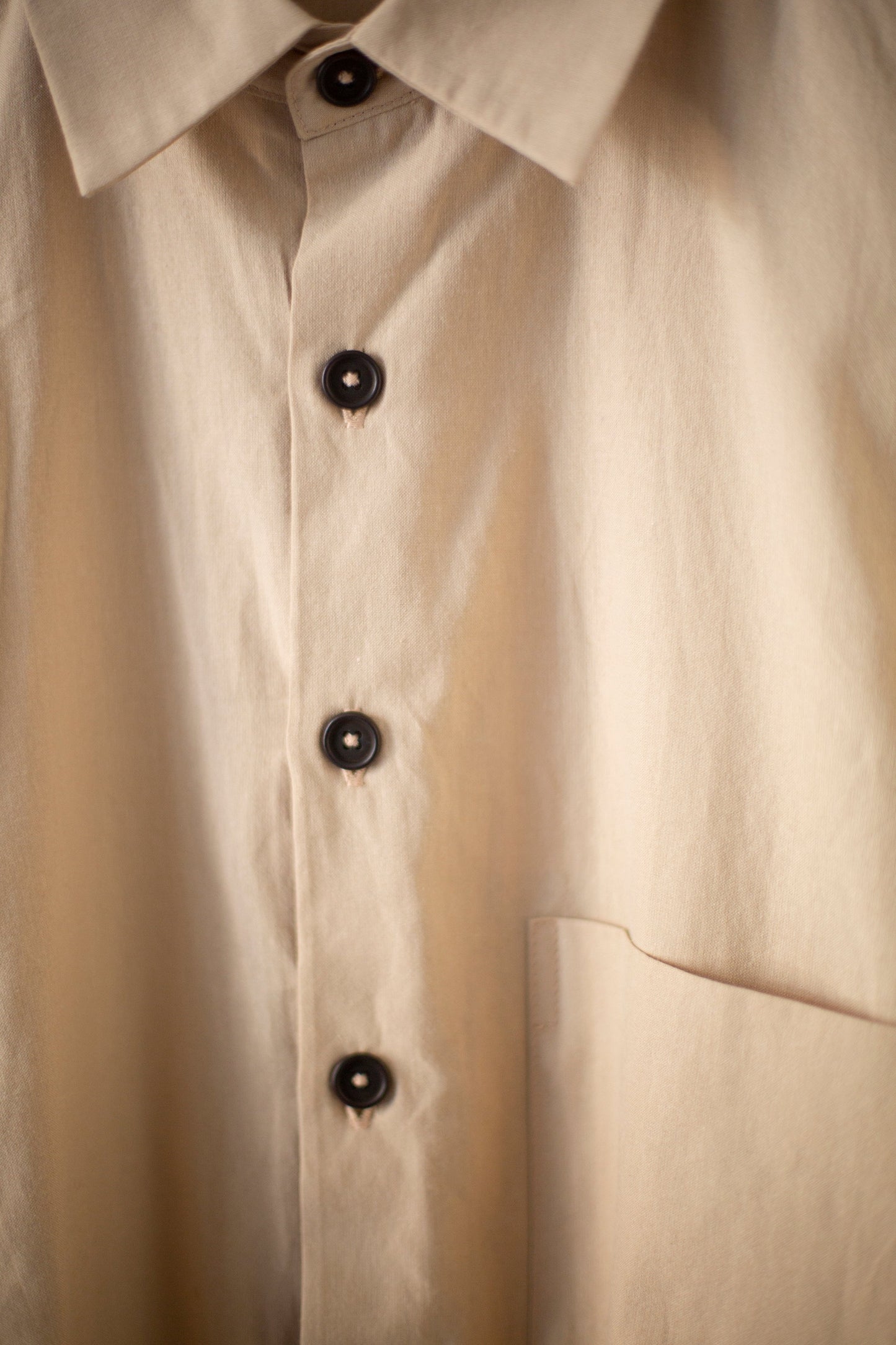 Big Shirt II In Natural Paper/cotton Broadcloth