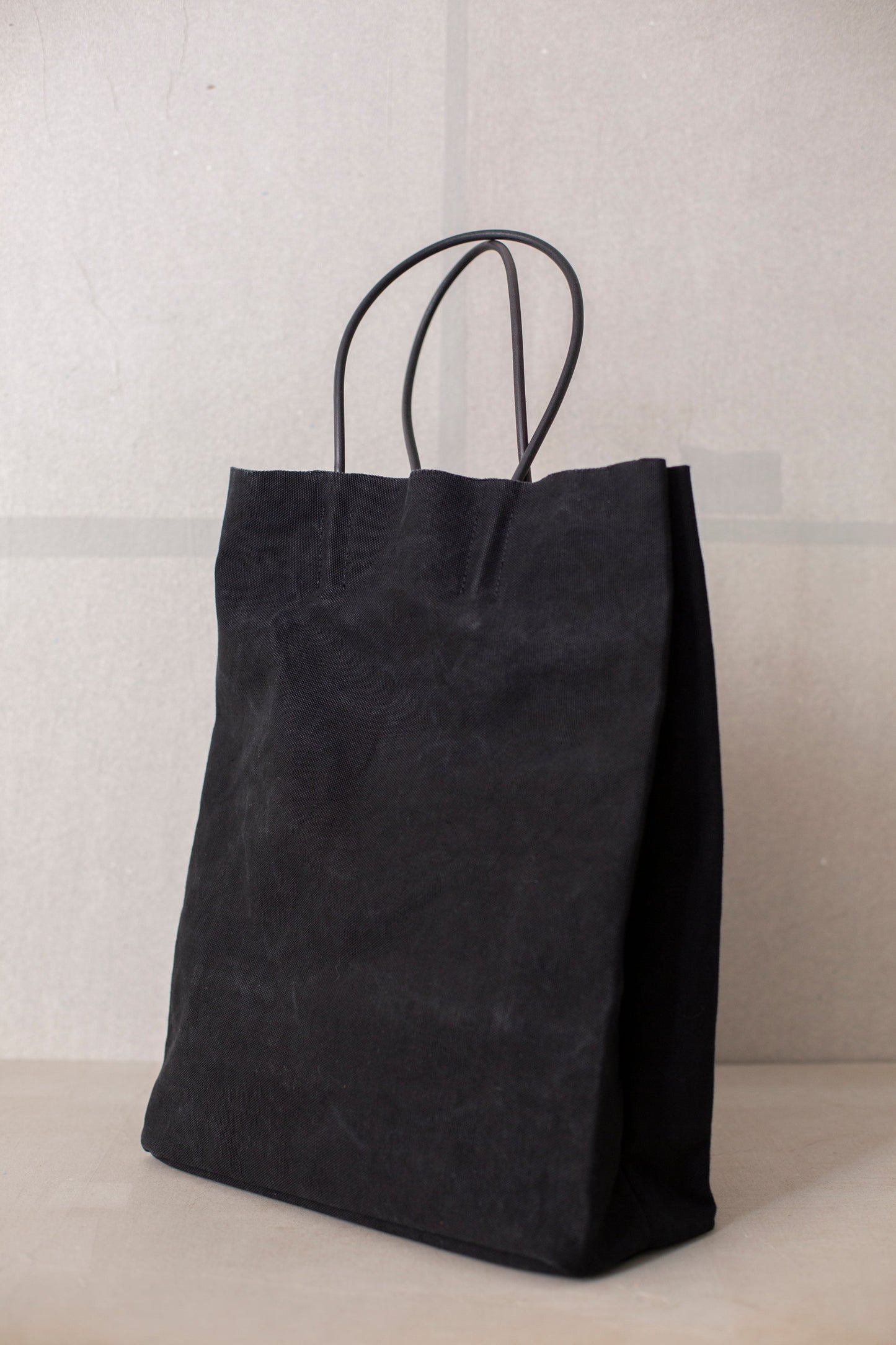Black Canvas Paper Bag