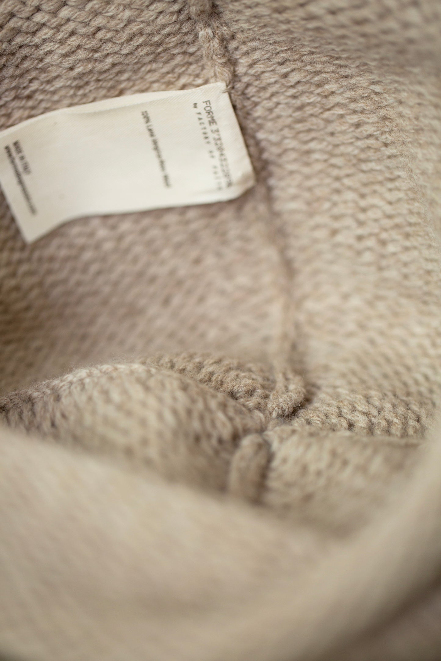 Almond hand knitted beanie