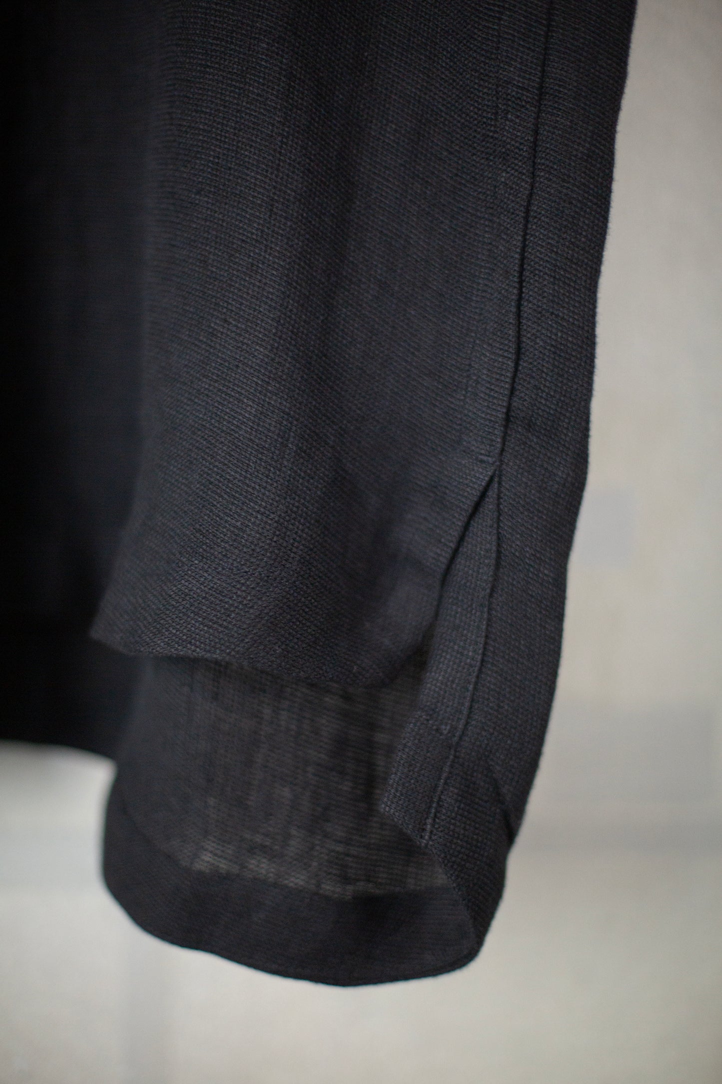 SHIRT#98 - LINEN MESH BLACK