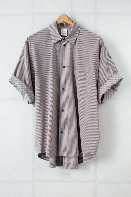 SHIRT#114 - CREPE COTTON SHIRTING MADDER BEIGE