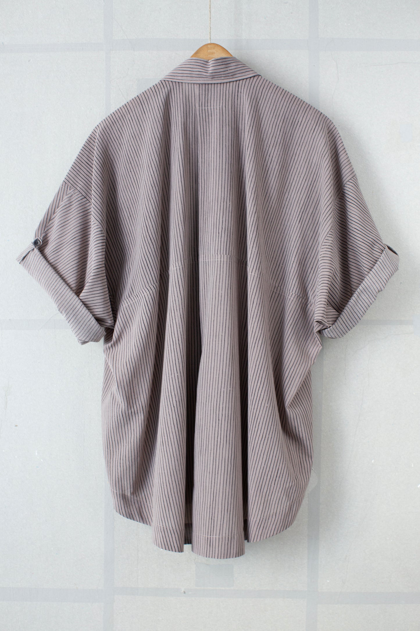 SHIRT#114 - CREPE COTTON SHIRTING MADDER BEIGE