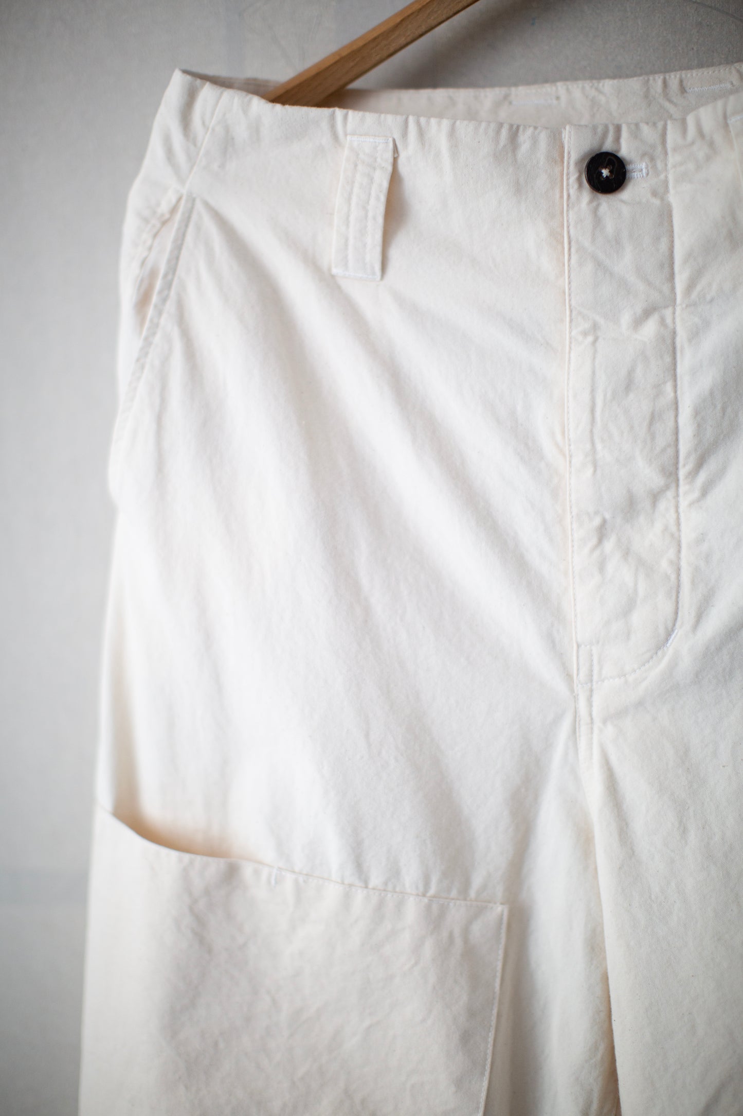 Off White Double Knee Cargo Pants - Light Weight