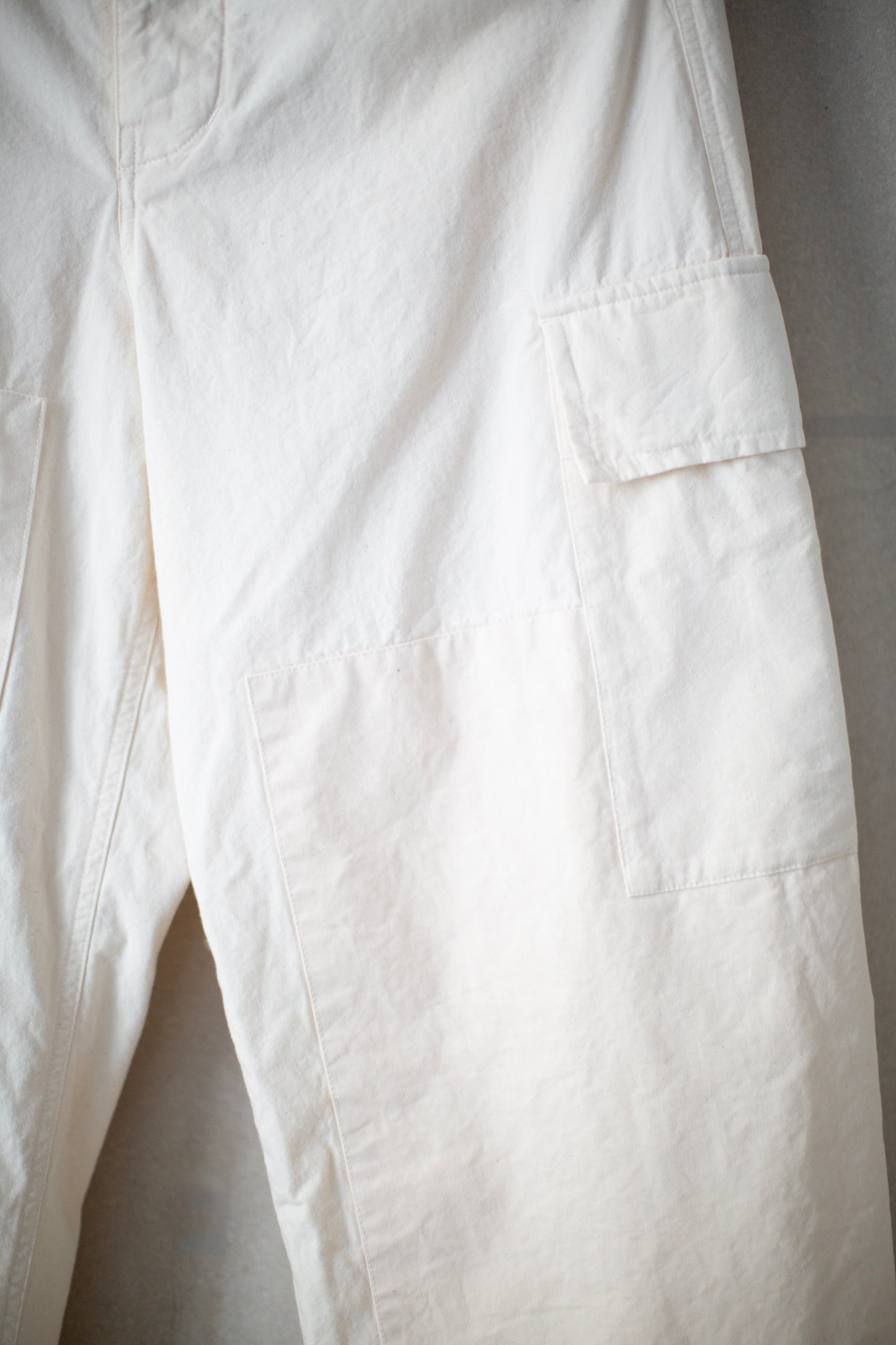 Off White Double Knee Cargo Pants - Light Weight