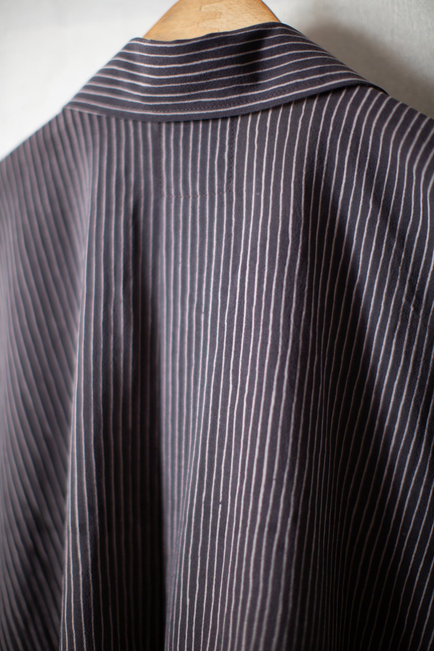 SHIRT#114 - CREPE COTTON SHIRTING GALLNUT BLACK