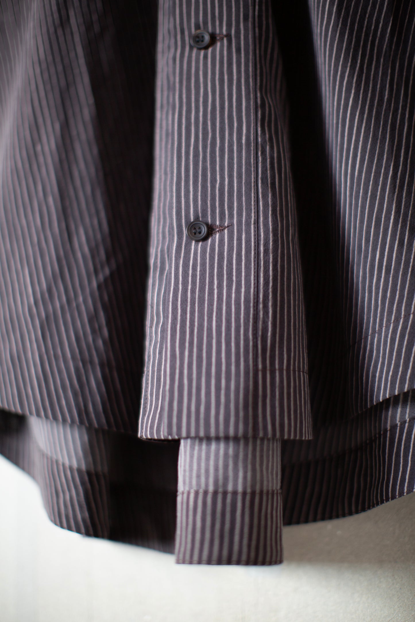 SHIRT#114 - CREPE COTTON SHIRTING GALLNUT BLACK