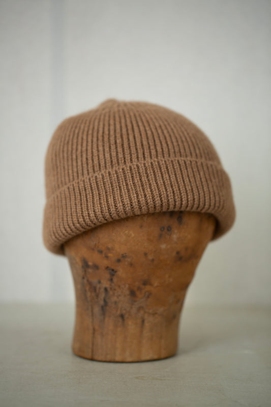 BEANIE#5 - CAMEL WOOL NATURAL