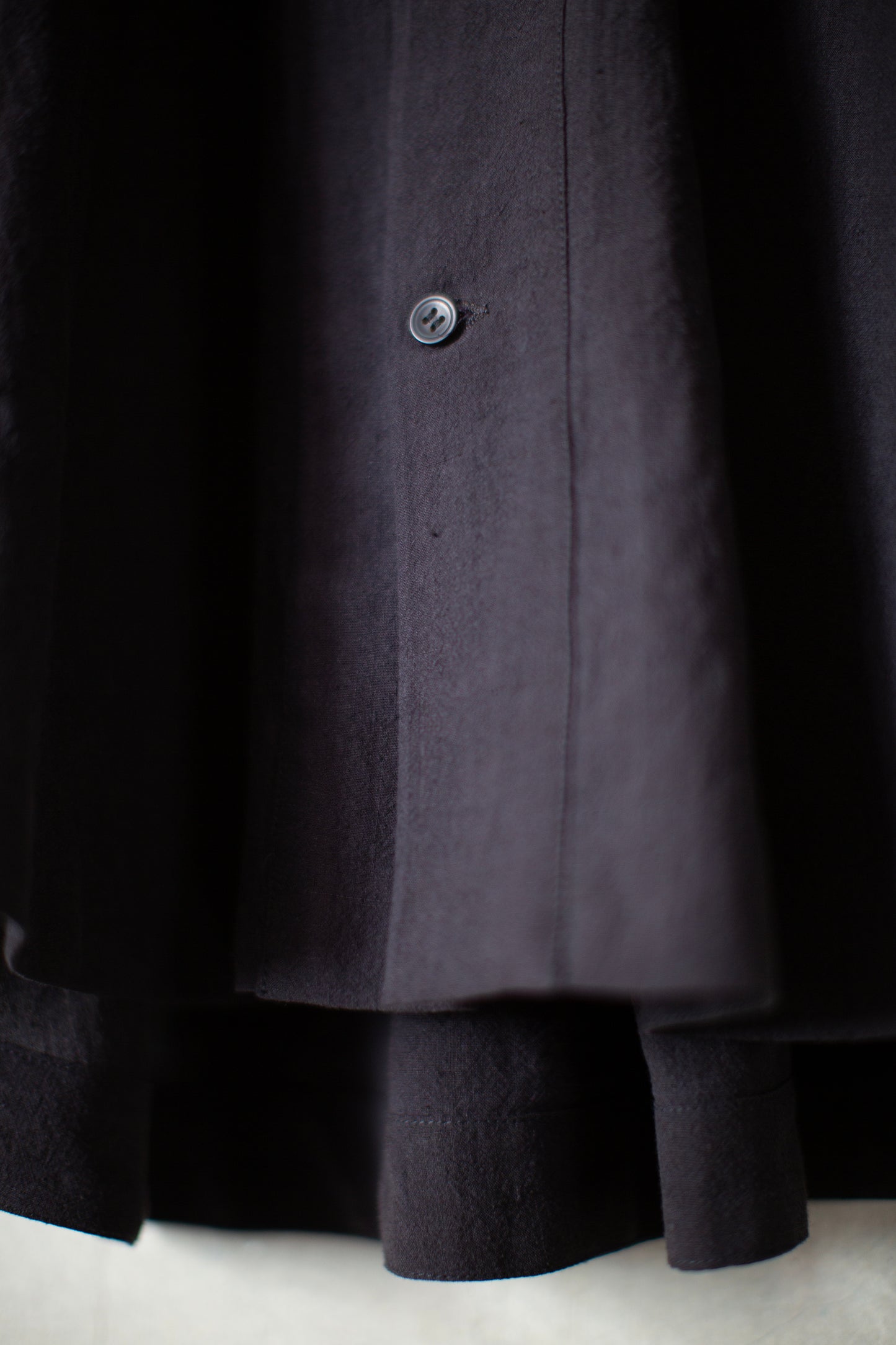 SHIRT#114 - LINEN SILK SHIRTING SUMI KURO