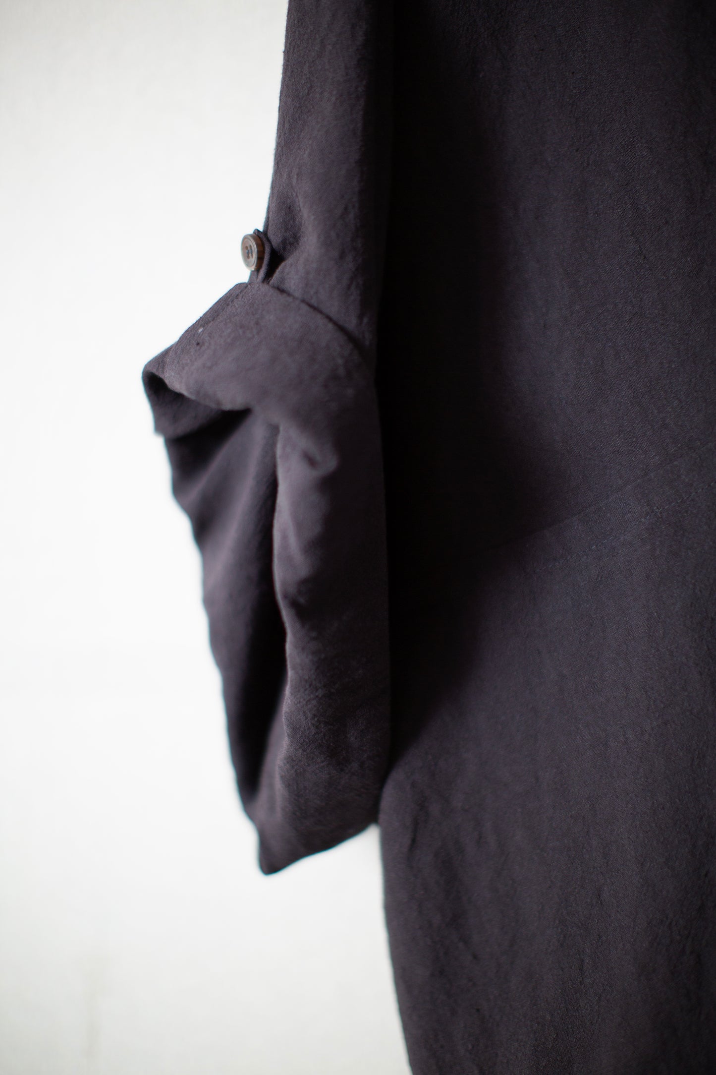SHIRT#114 - LINEN SILK SHIRTING SUMI KURO