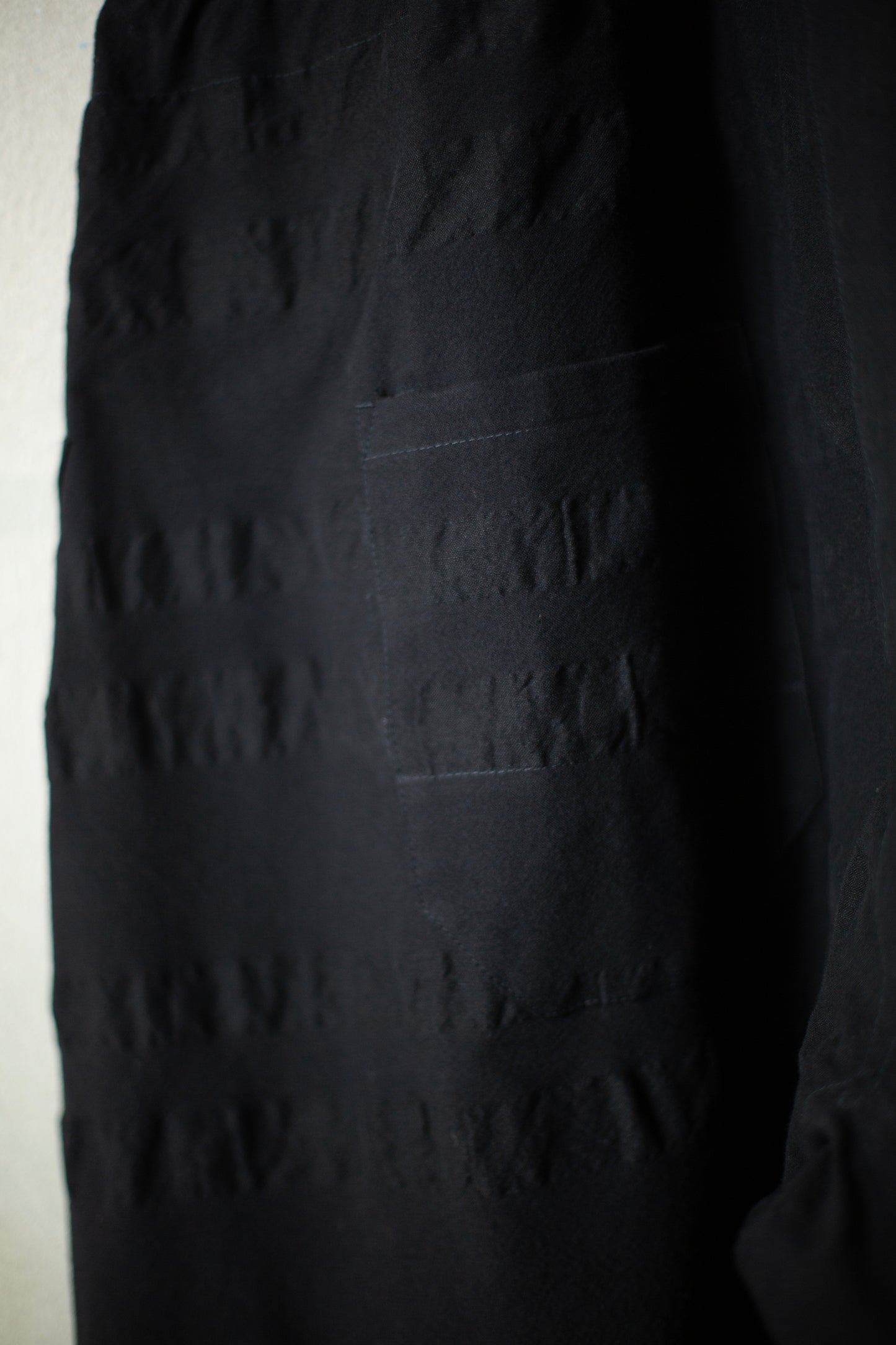 JUMPSUIT#12 - BROAD STRIPE CLOTH BLACK
