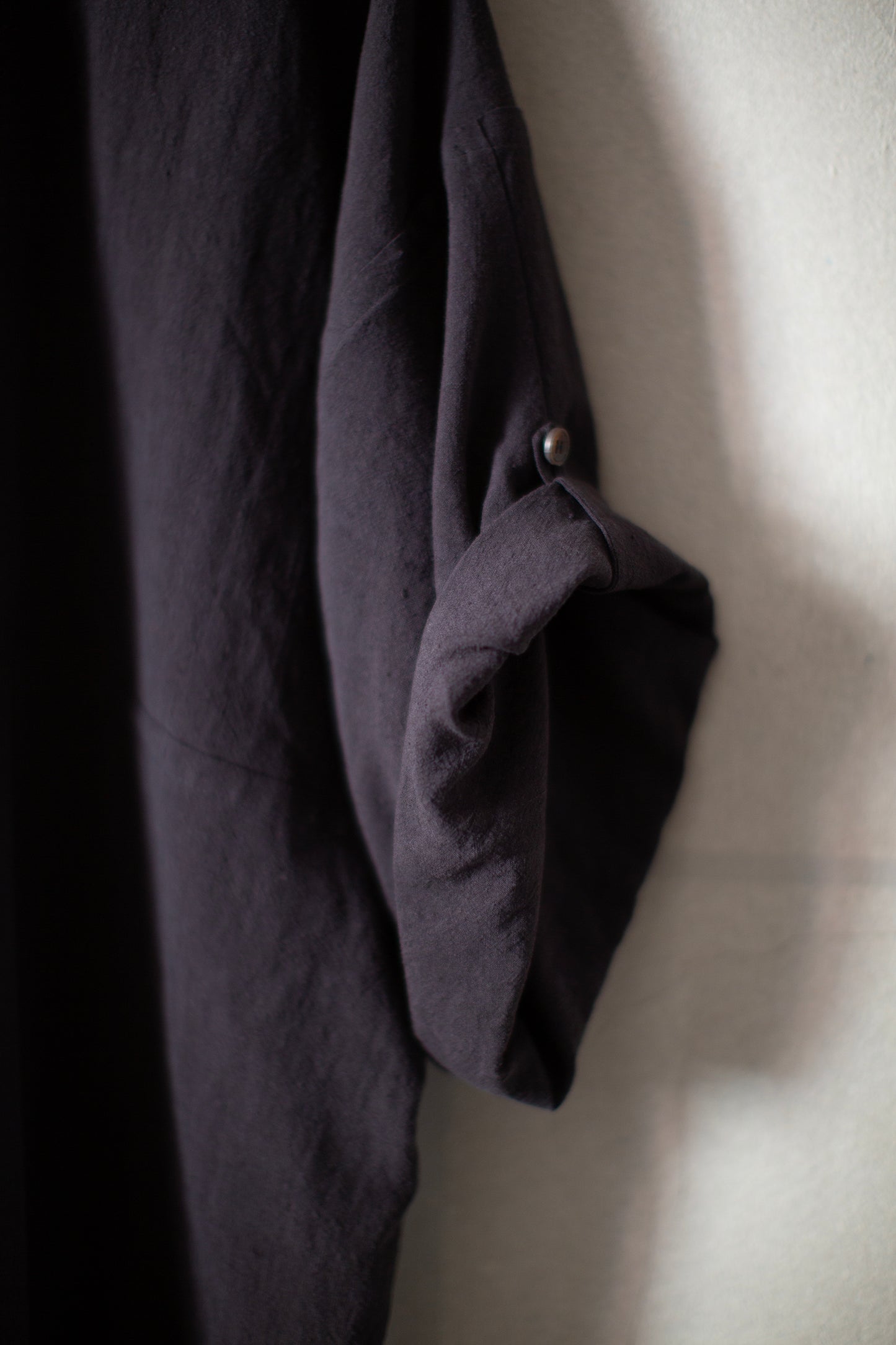 SHIRT#114 - LINEN SILK SHIRTING SUMI KURO