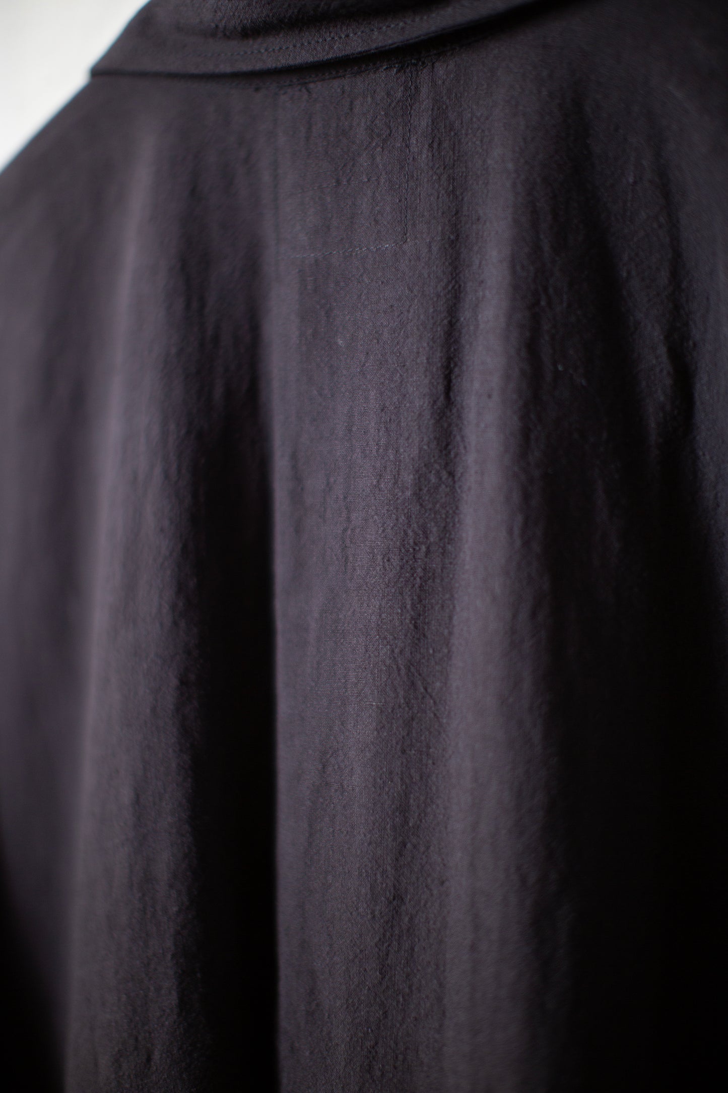 SHIRT#114 - LINEN SILK SHIRTING SUMI KURO