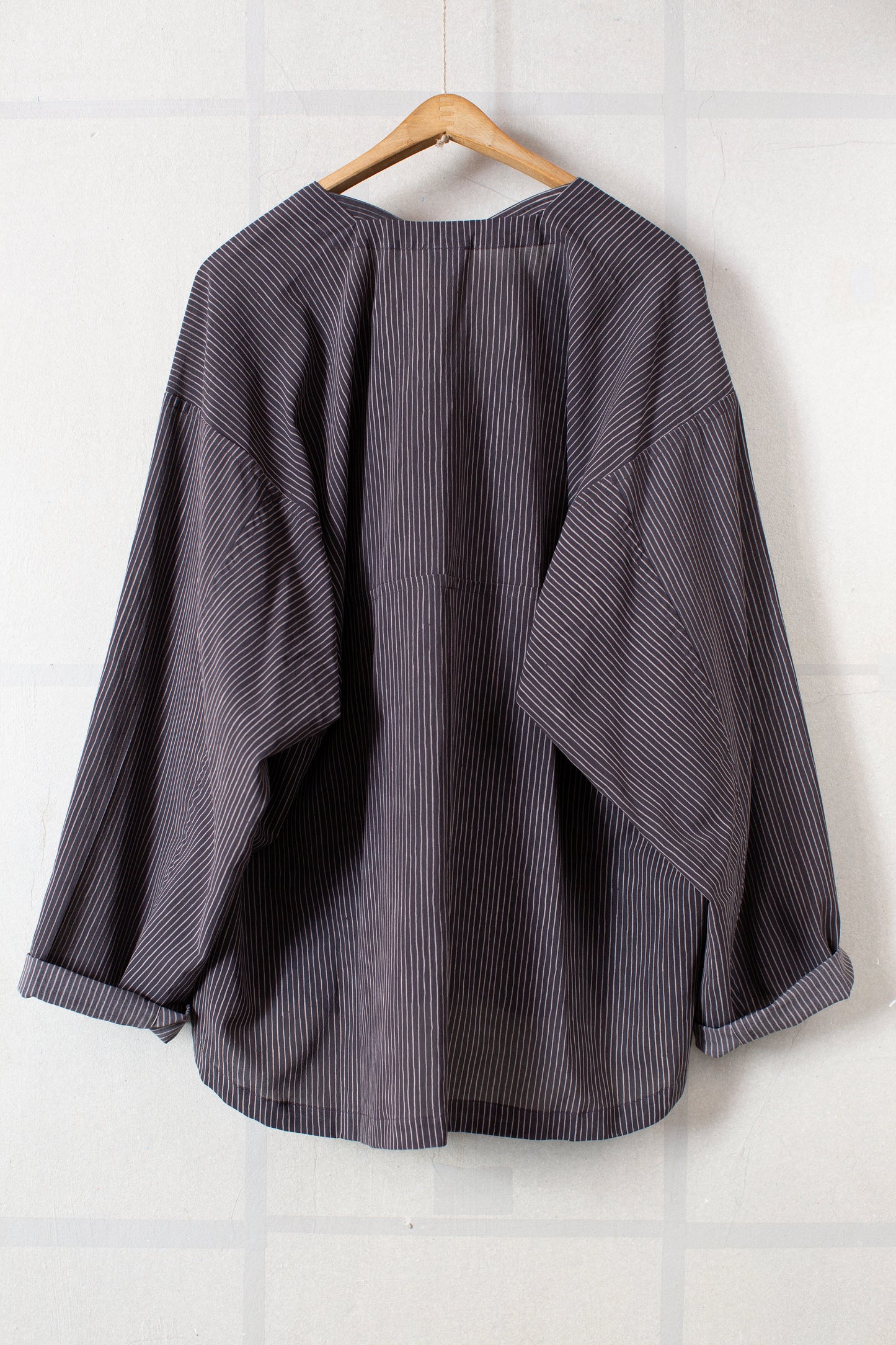 TUNIC#43 - CREPE COTTON SHIRTING GALLNUT BLACK
