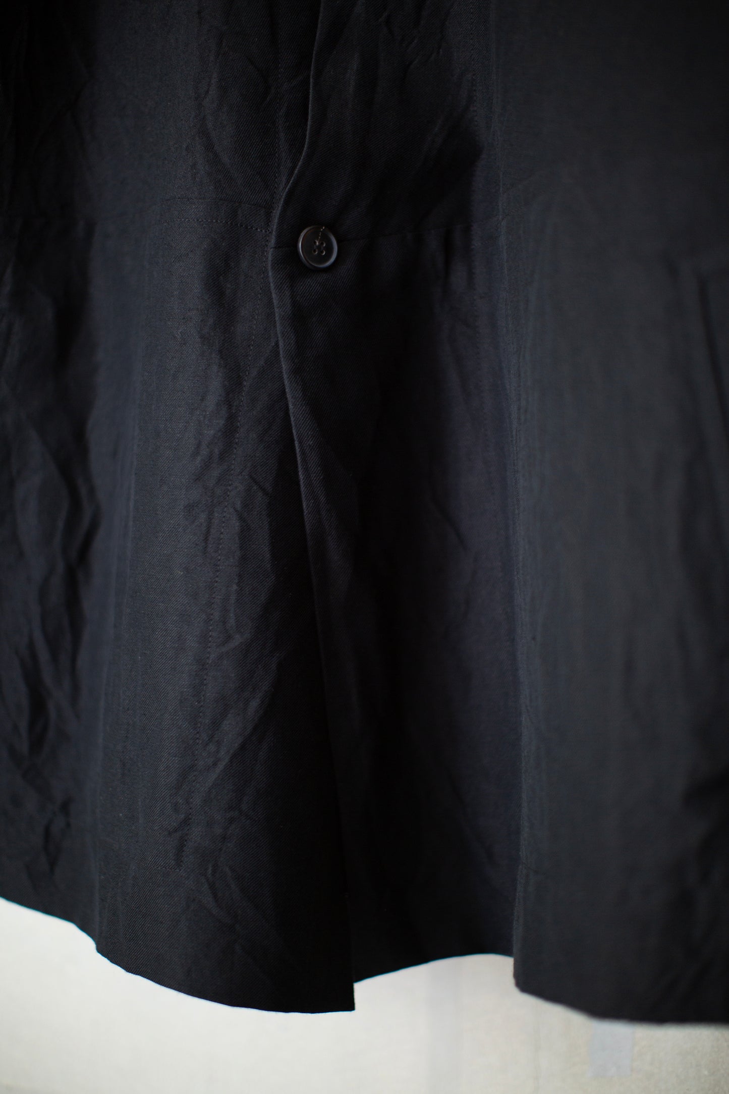 JACKET#66 - BLACK LINEN WOOL TWILL