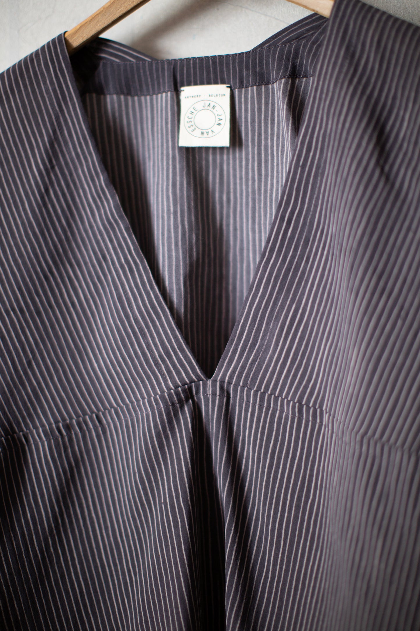 TUNIC#43 - CREPE COTTON SHIRTING GALLNUT BLACK