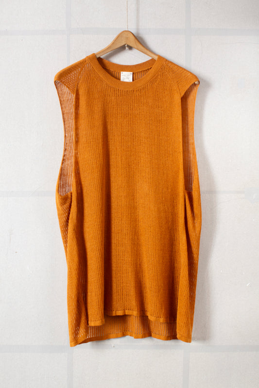 KNIT#75 - LINEN COTTON MESH ORANGE