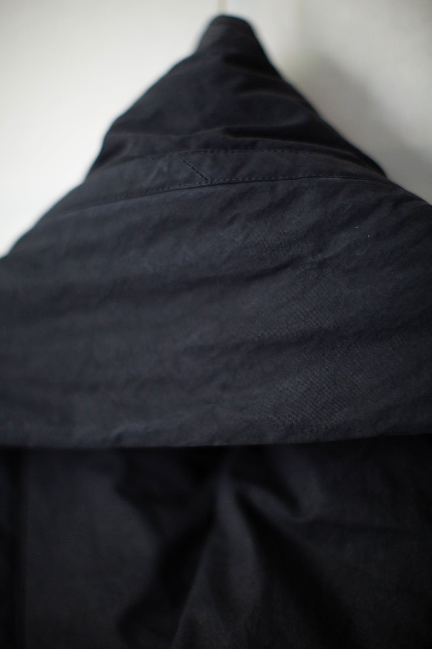 COLLAR PIECE#3 - PADDED DEEP BLACK TIME WASHED CANVAS