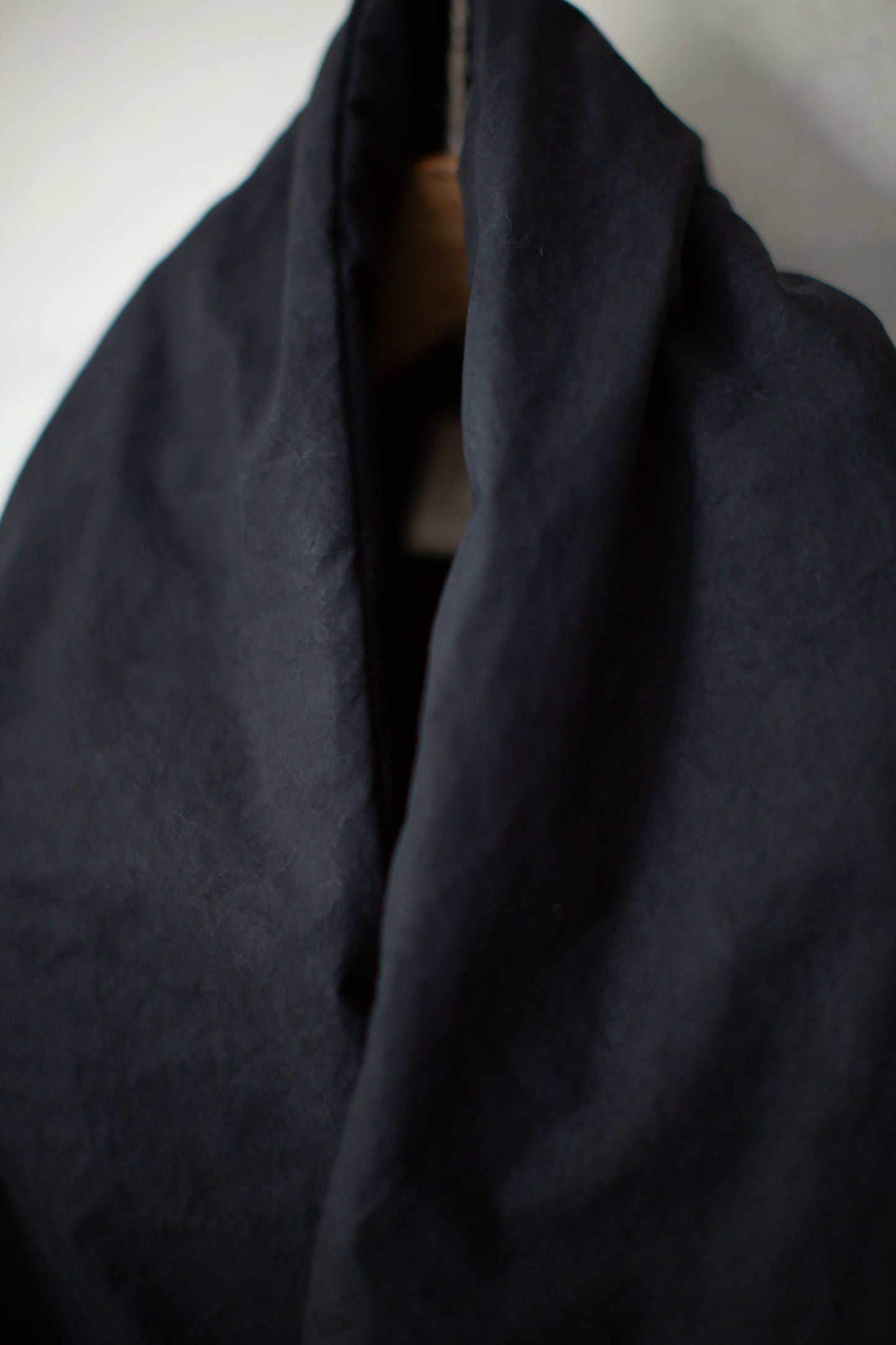 COLLAR PIECE#3 - PADDED DEEP BLACK TIME WASHED CANVAS