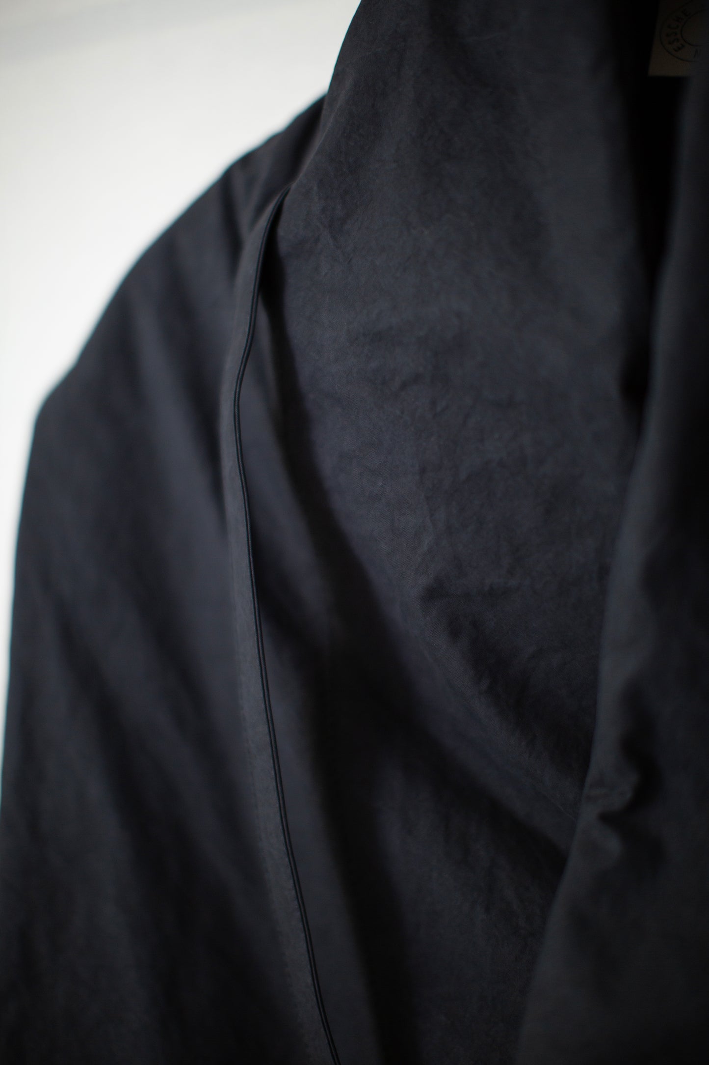 COLLAR PIECE#3 - PADDED DEEP BLACK TIME WASHED CANVAS