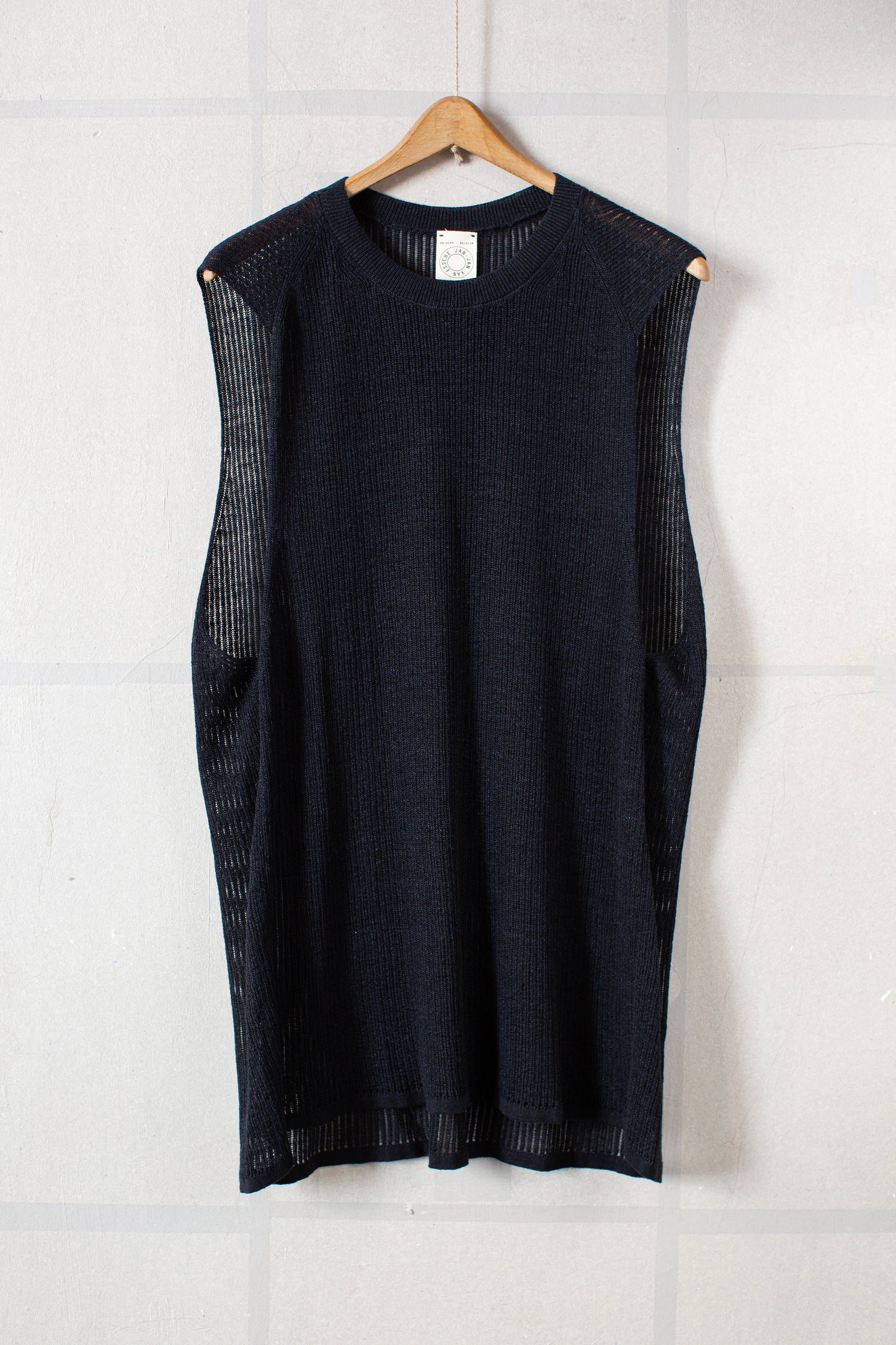 KNIT#75 - LINEN COTTON MESH BLACK