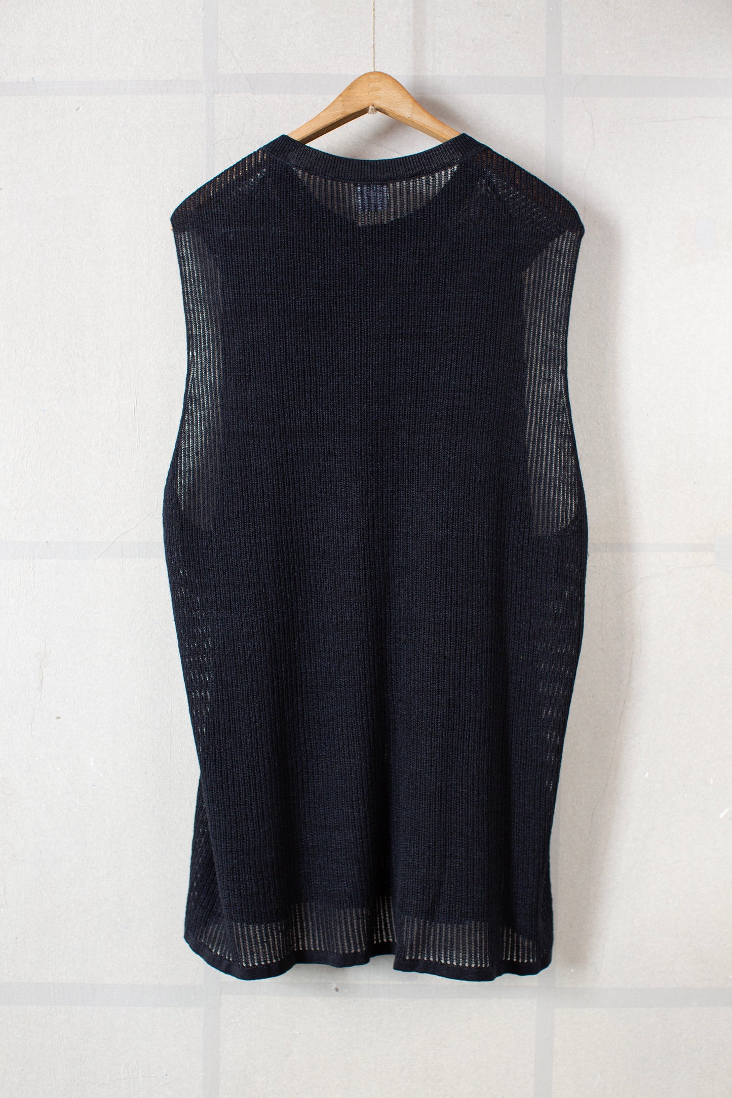 KNIT#75 - LINEN COTTON MESH BLACK