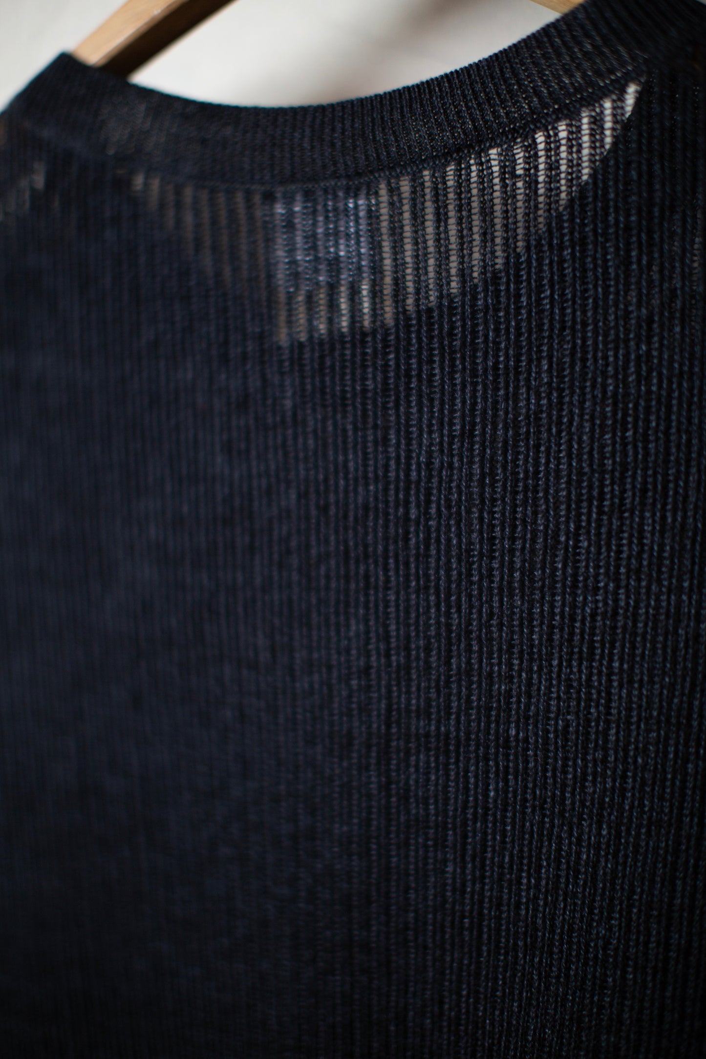 KNIT#75 - LINEN COTTON MESH BLACK