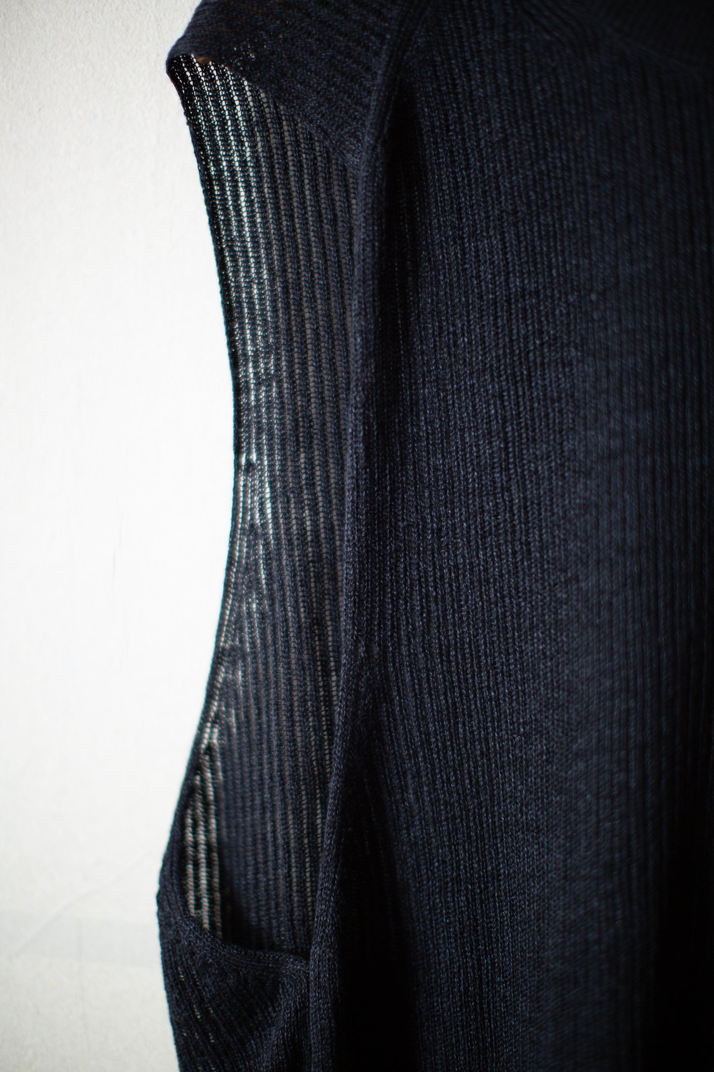 KNIT#75 - LINEN COTTON MESH BLACK