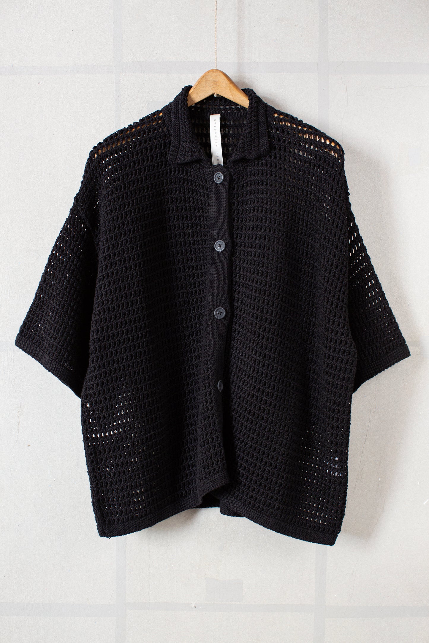 Black net shirt