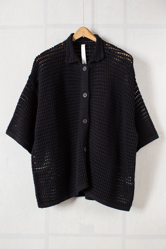 Black net shirt