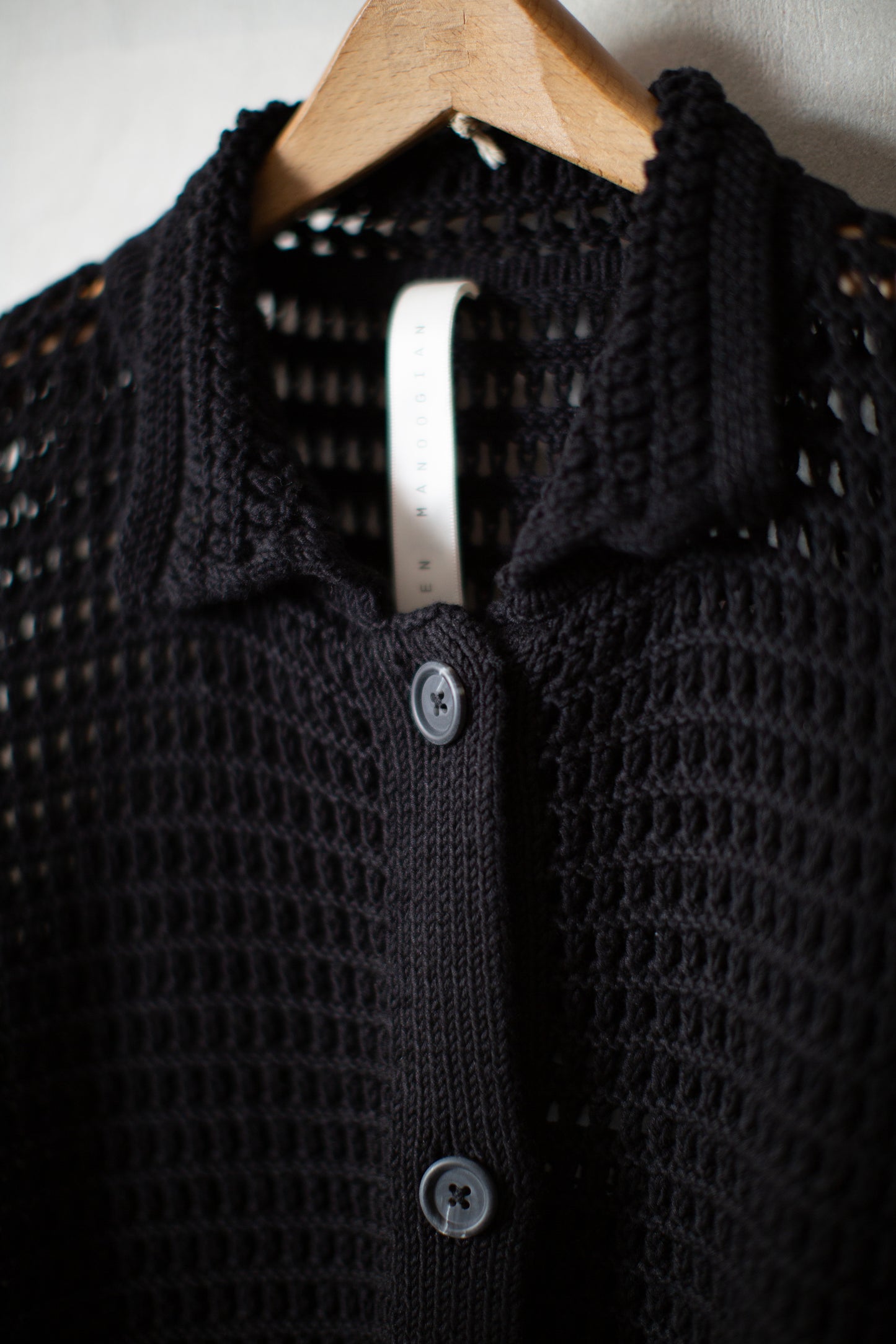 Black net shirt