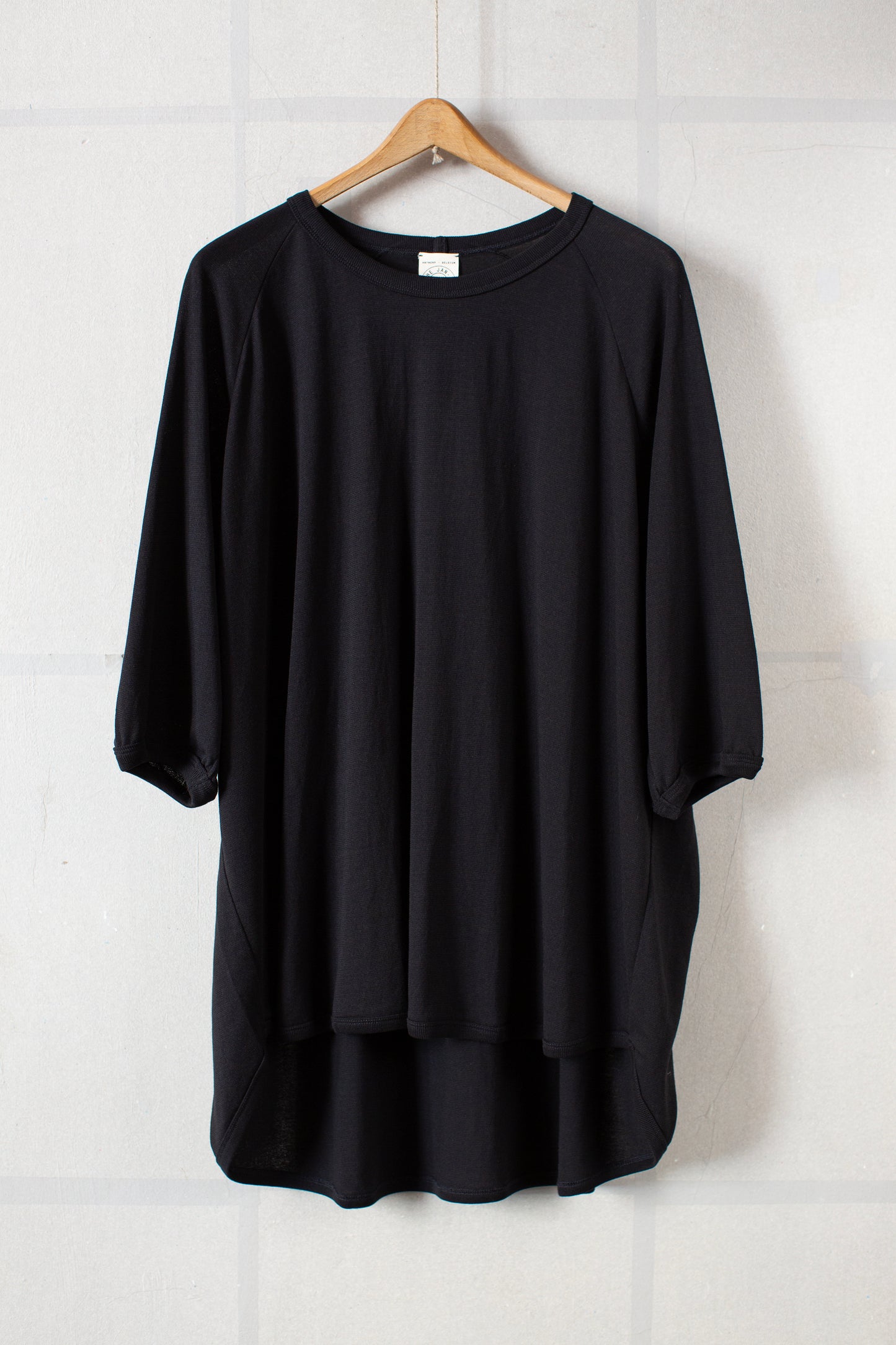 TEE#91 - COTTON PAPER JERSEY BLACK