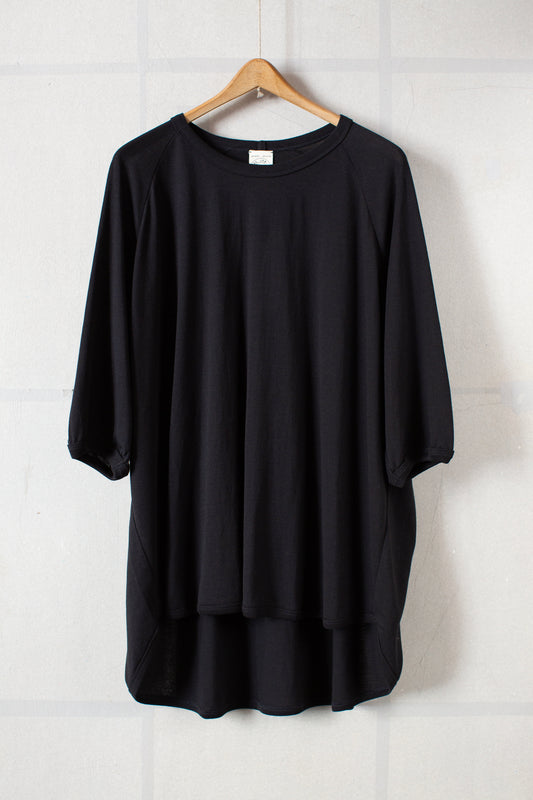 TEE#91 - COTTON PAPER JERSEY BLACK