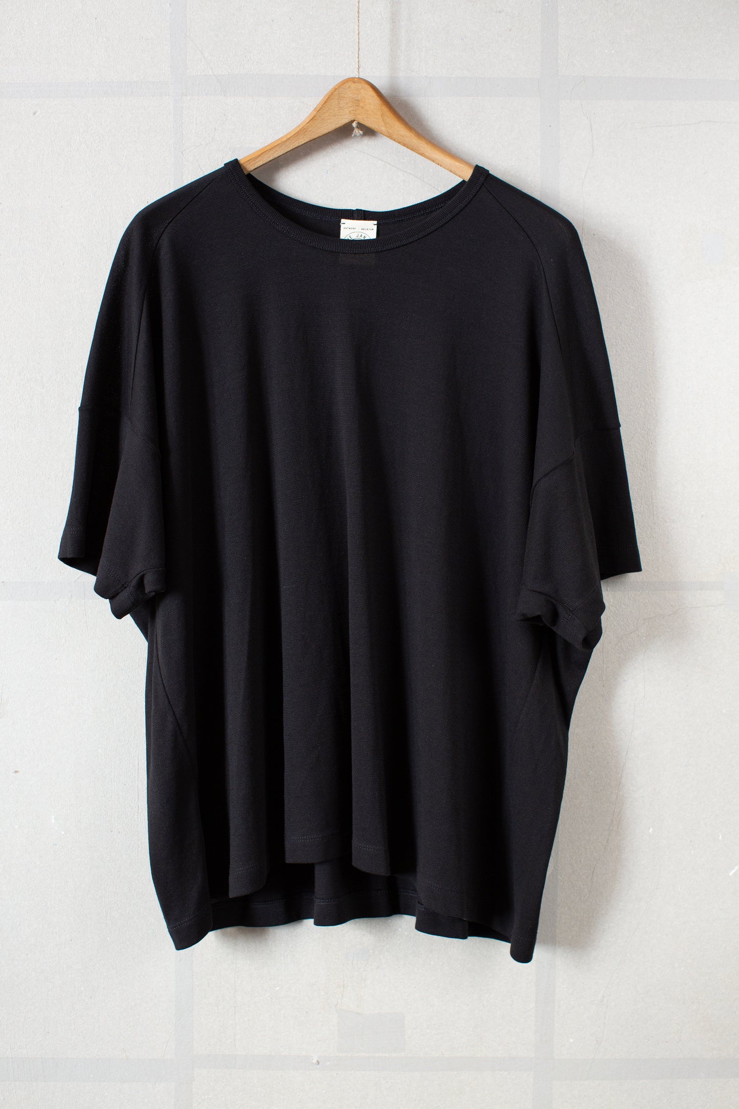 TEE#77 - COTTON PAPER JERSEY BLACK