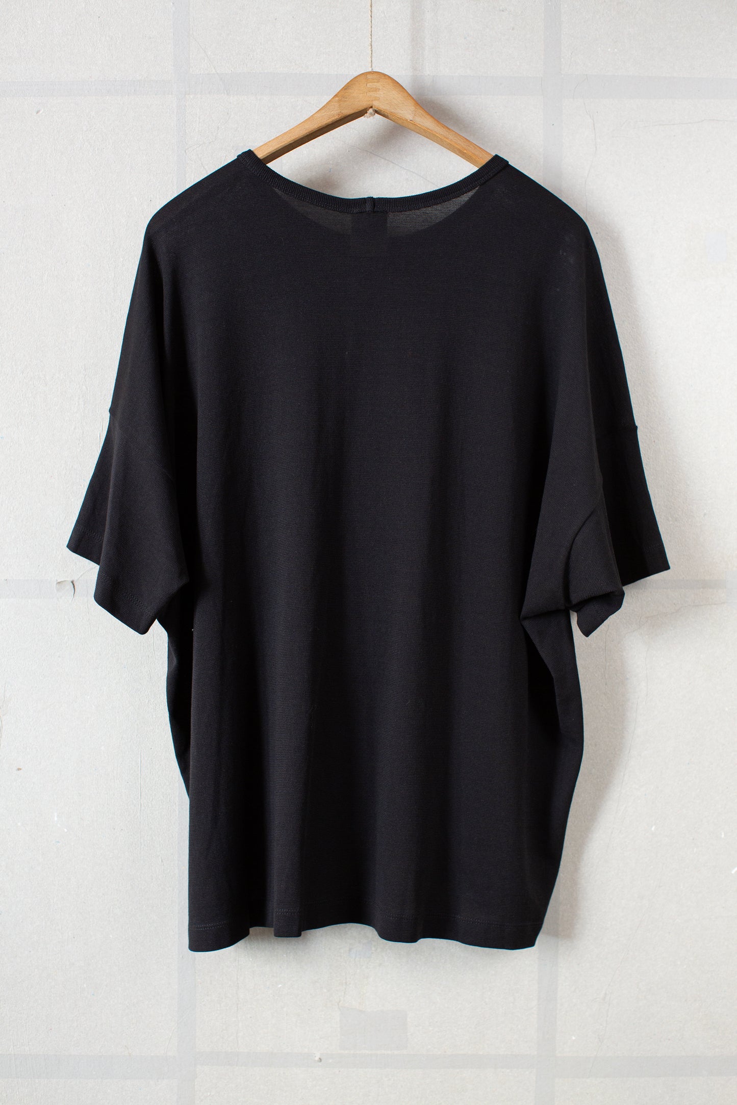 TEE#77 - COTTON PAPER JERSEY BLACK