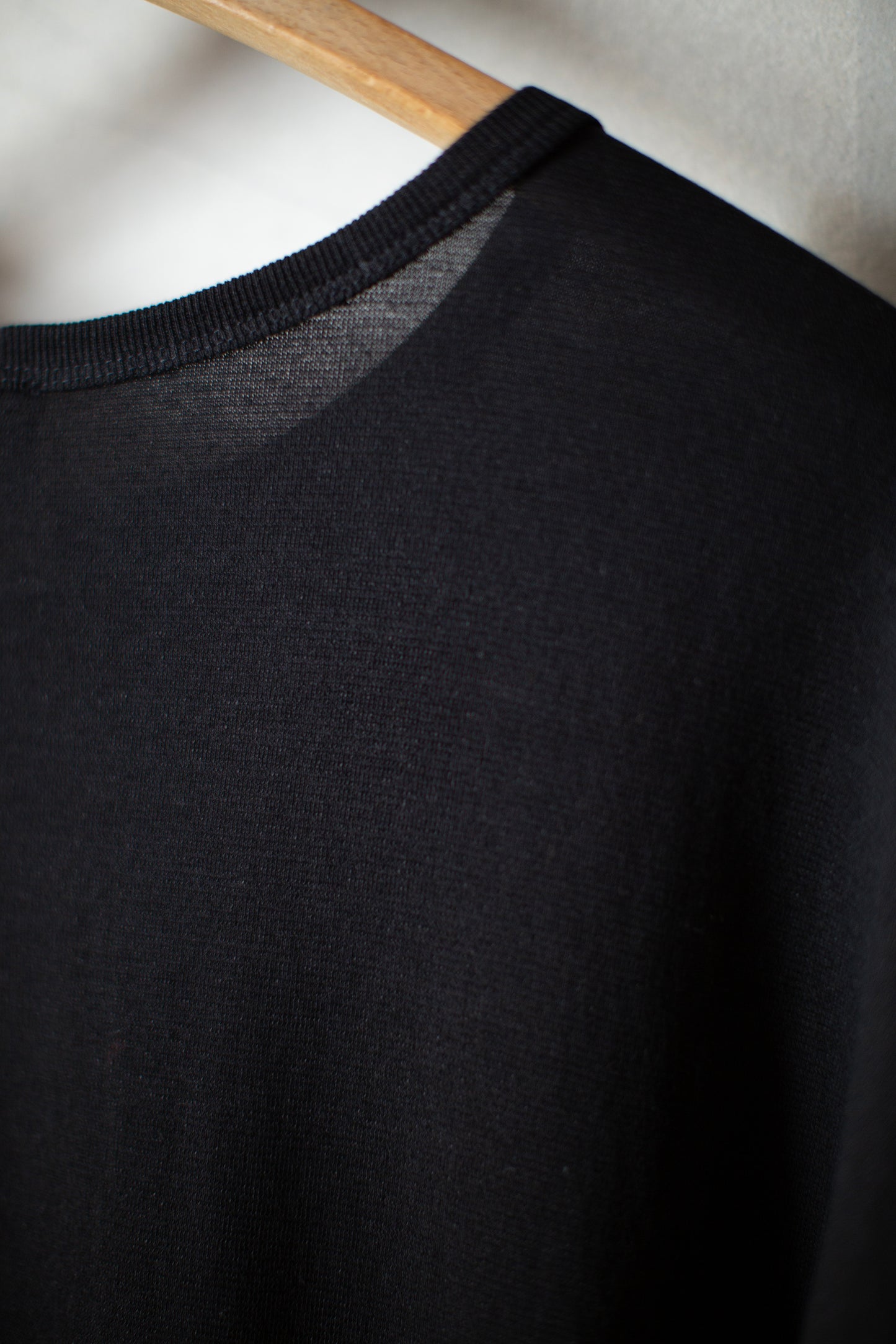 TEE#77 - COTTON PAPER JERSEY BLACK