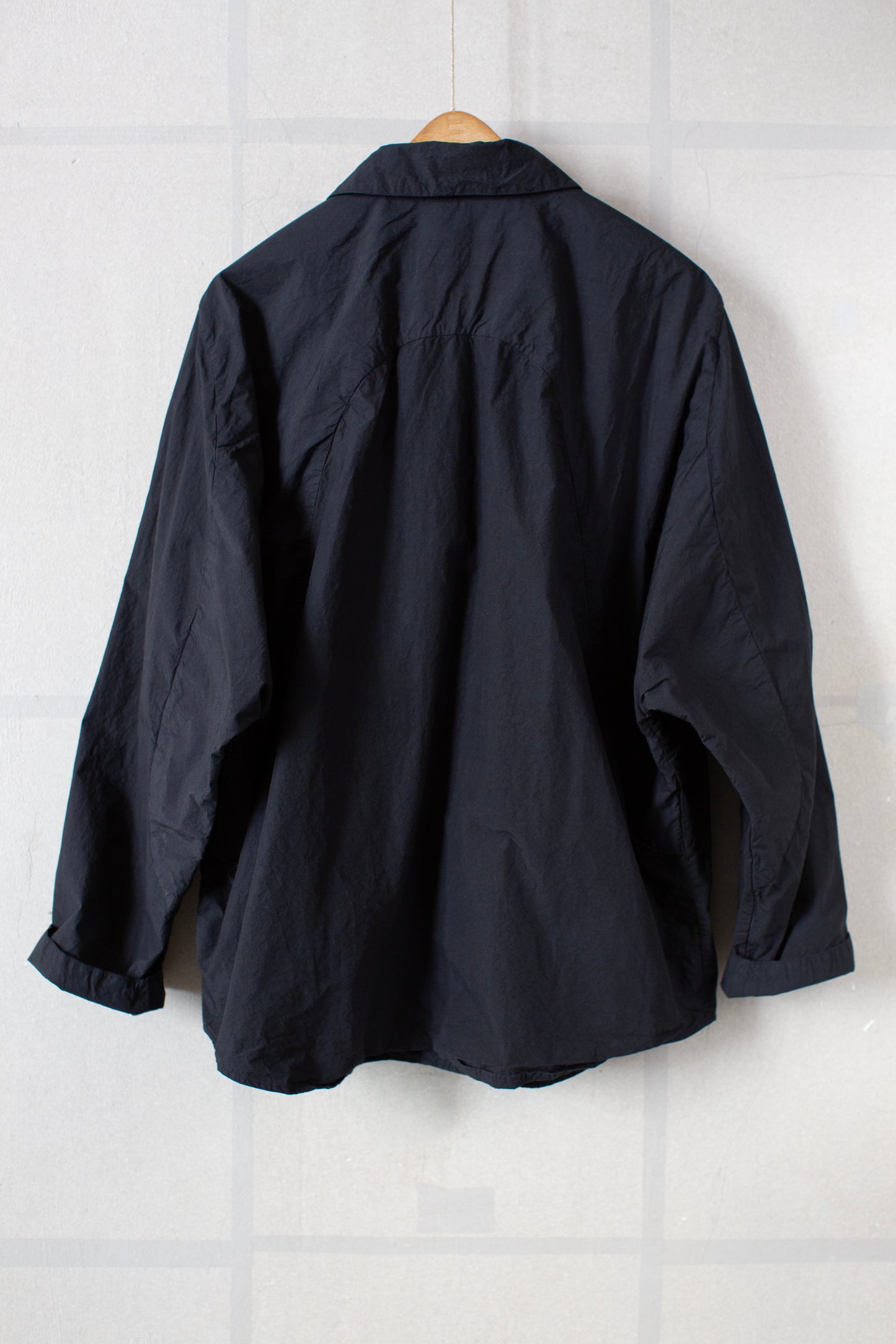 Charcoal Black Fabric Forming Field Jacket