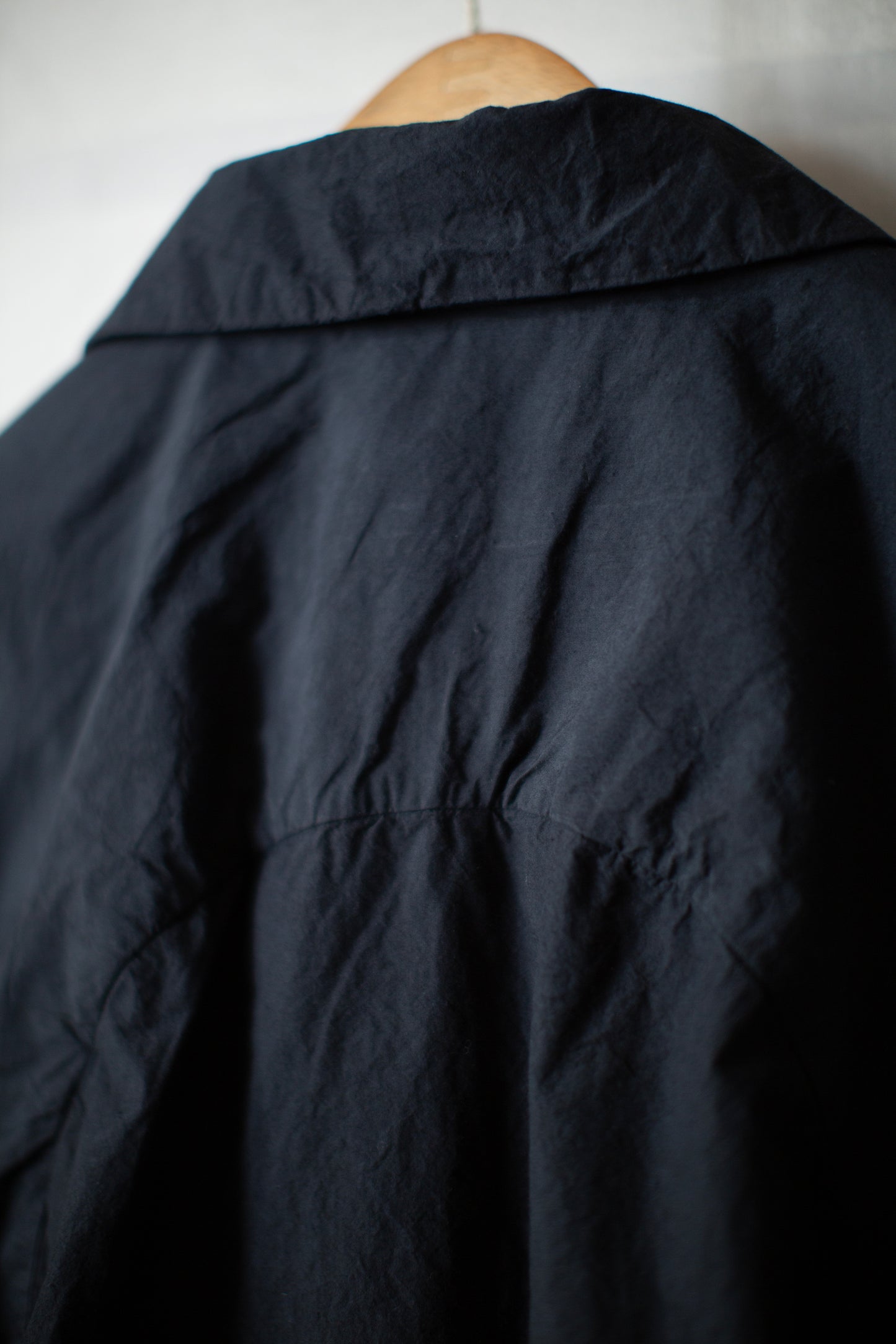Charcoal Black Fabric Forming Field Jacket