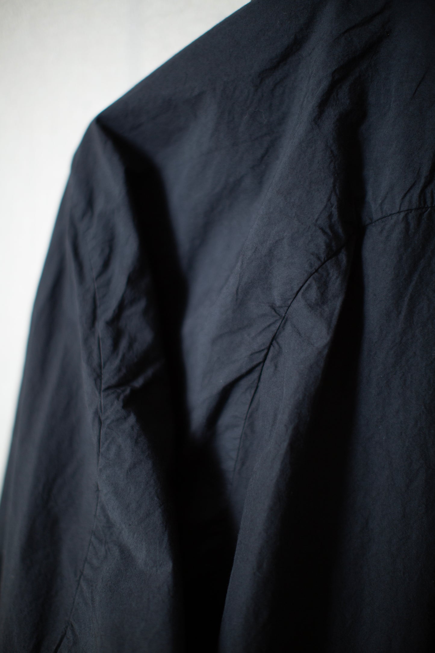 Charcoal Black Fabric Forming Field Jacket