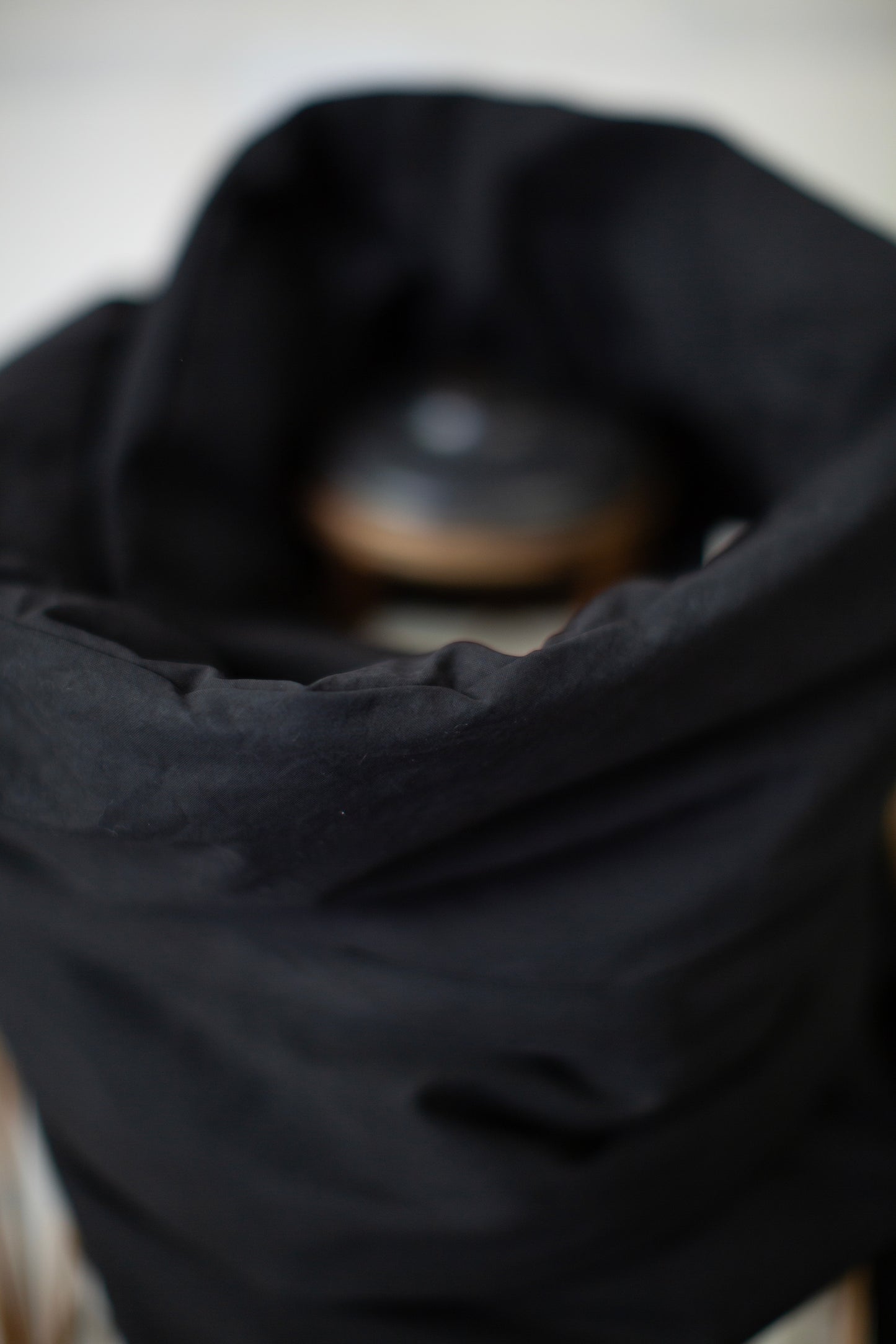 COLLAR PIECE#3 - PADDED DEEP BLACK TIME WASHED CANVAS