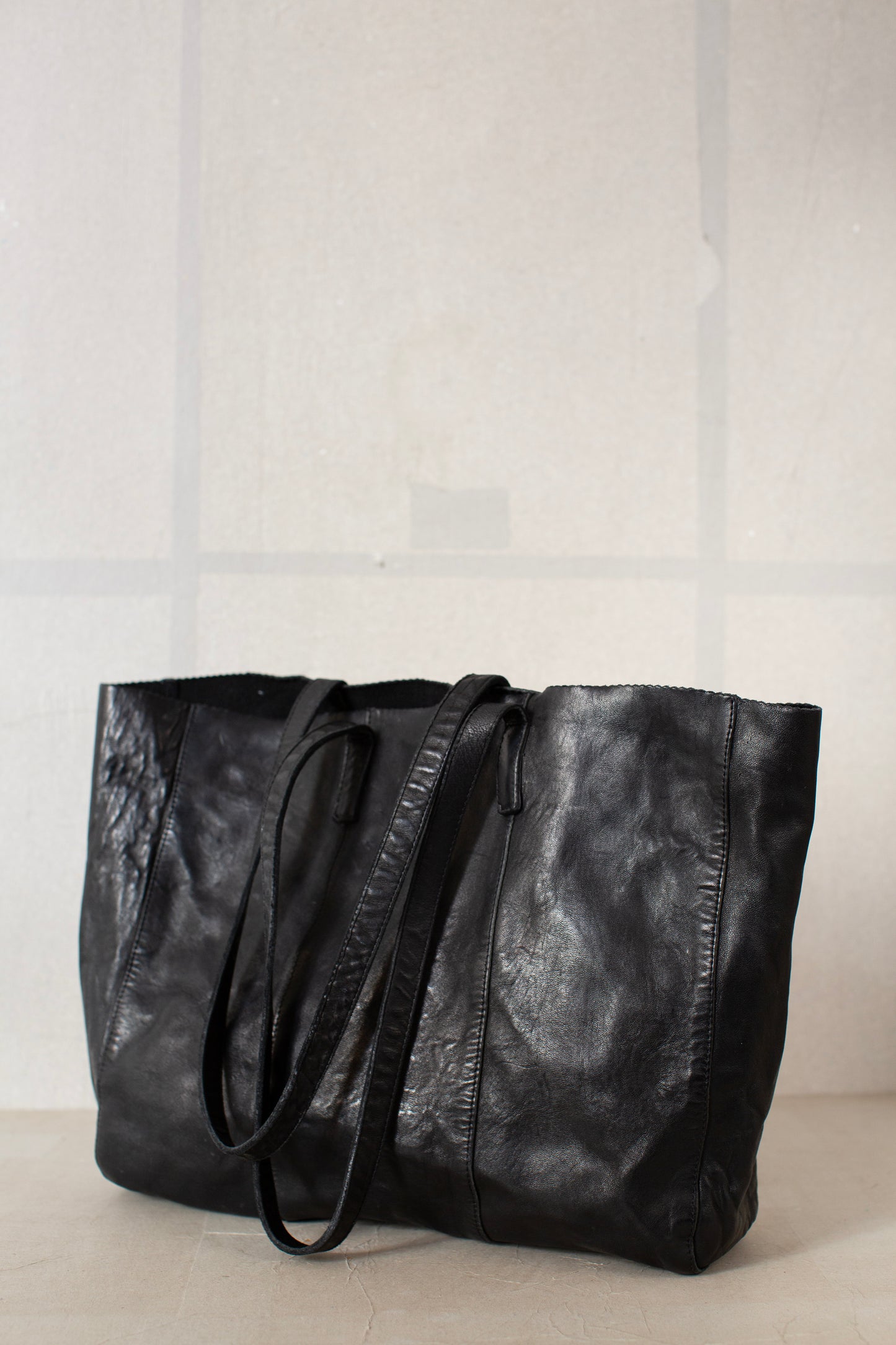 Large Black Leather Bag
